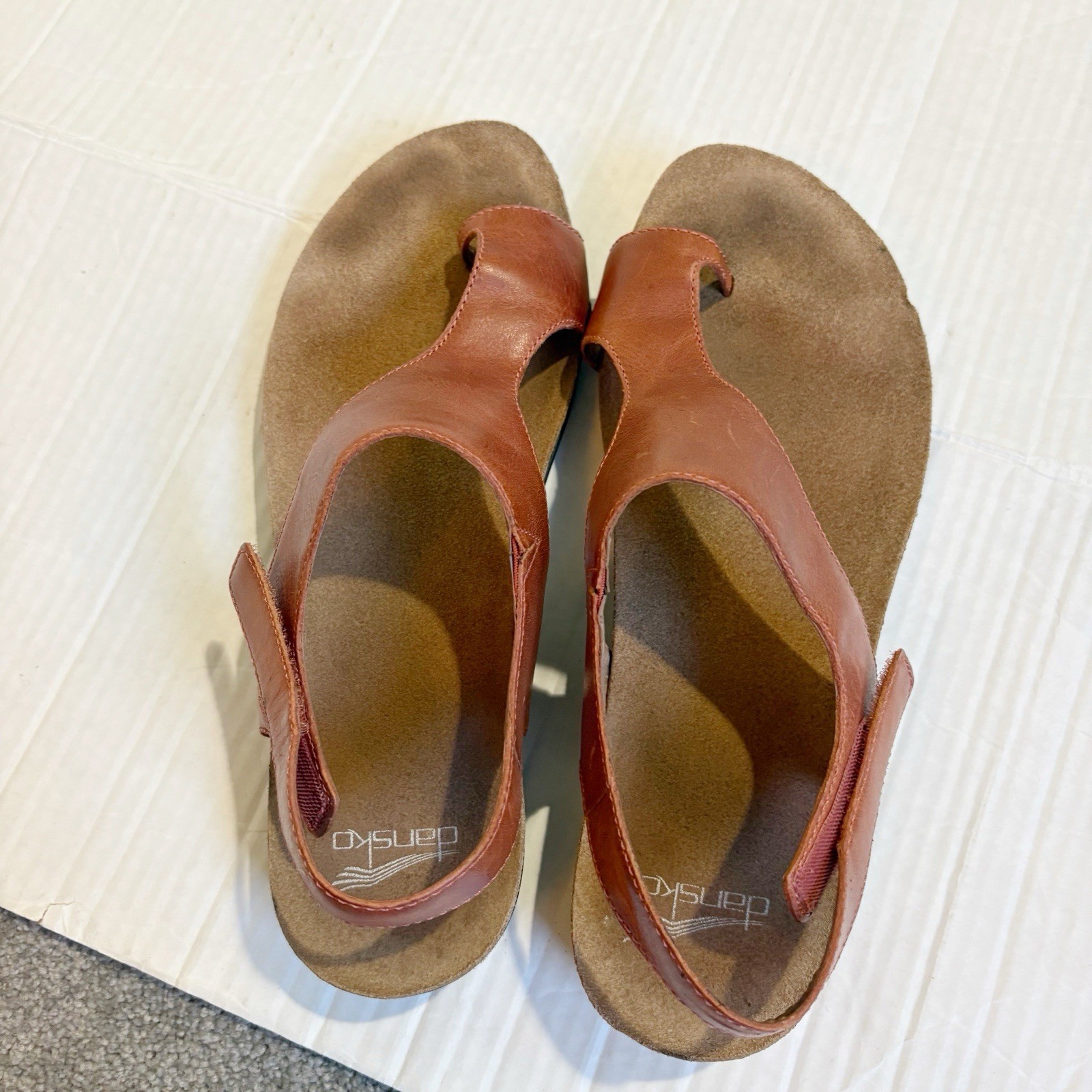 Dankso Women’s Reece Sandal Orange Waxy Burnished Leather Size 10.5 or 11 EU 41
