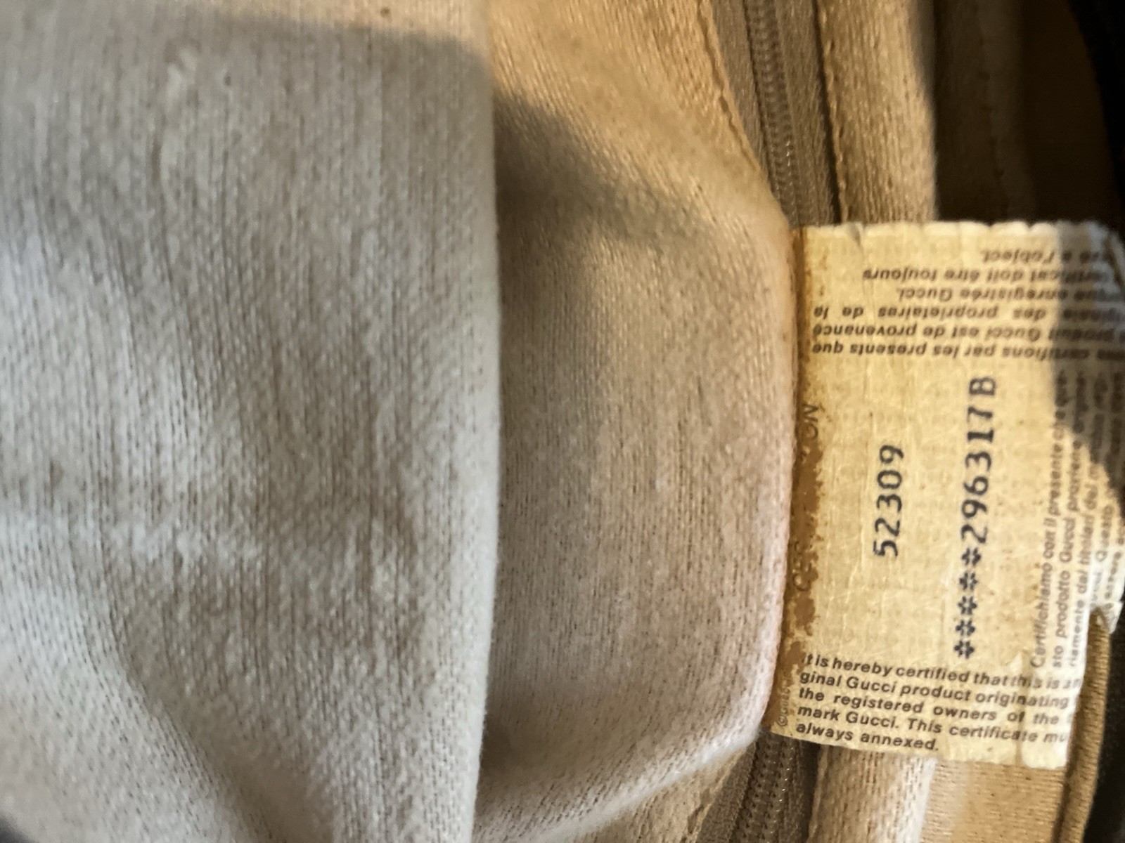 GUCCI GG Ophidia Sherry Web 1970 Canvas Camera Bag Beige PVC (SEE DESCRIPTION )