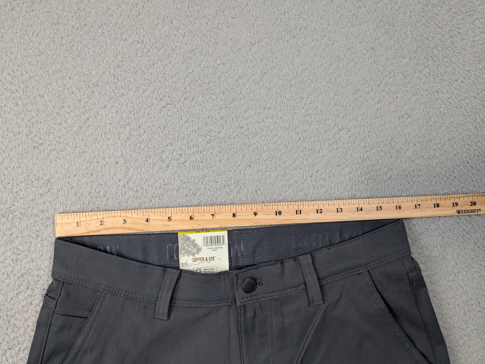 Copper and Oak Supply Co Pants Mens 32×32 Gray Tech Cargo Pocket Utility