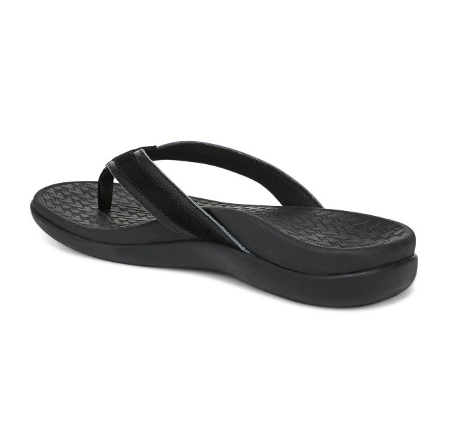 VIONIC Tide 2.0 Toe Post Sandal, Black Suede