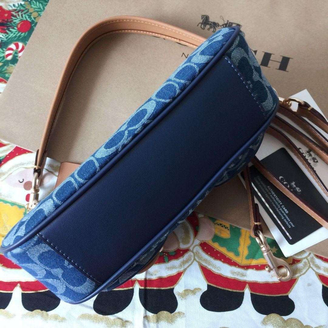 COACH Ashton Baguette Bag In Signature Canvas Denim CY700