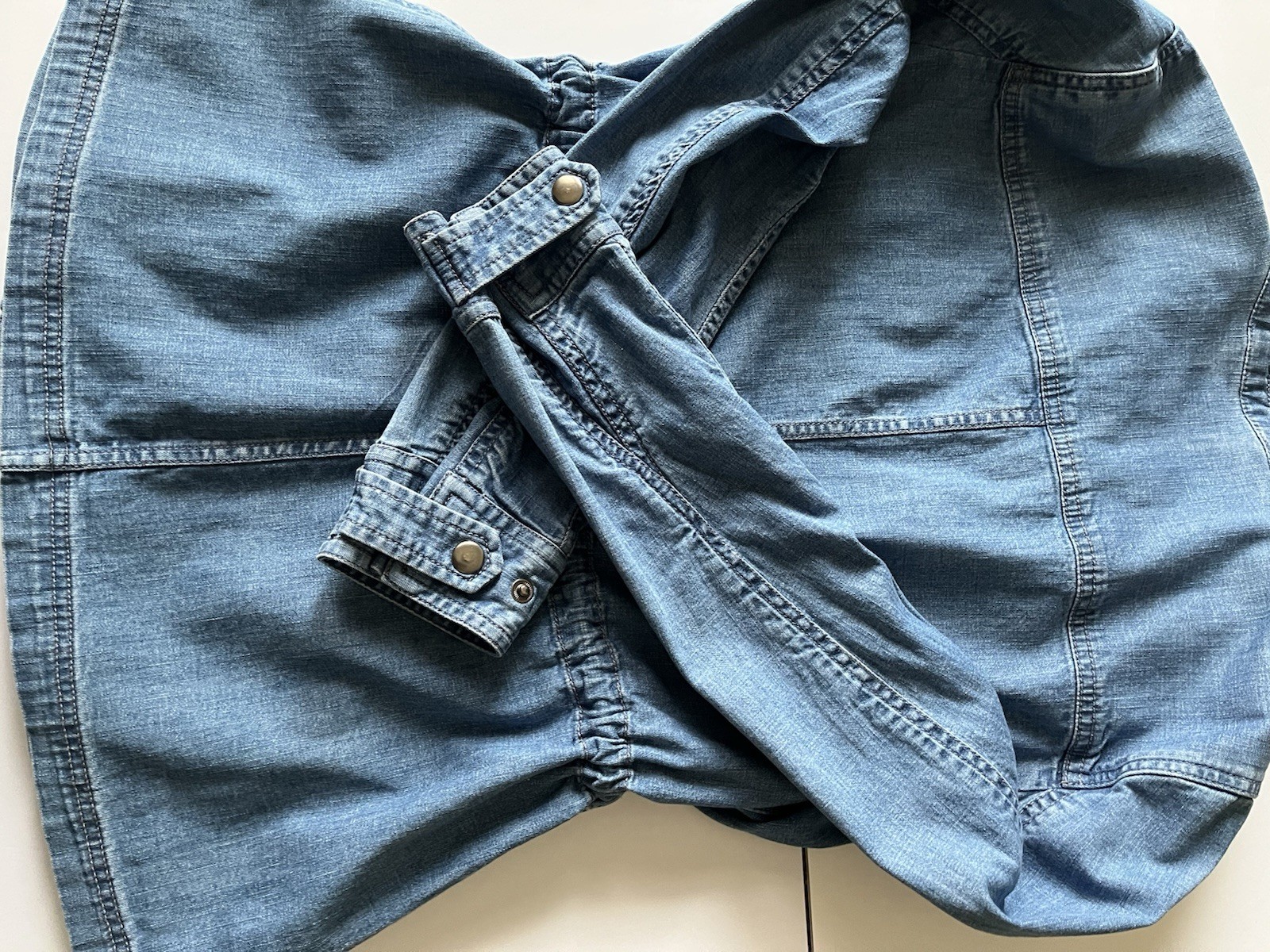 Stylish Ladies Jean Jacket Small by Style And Company Drawstring waist