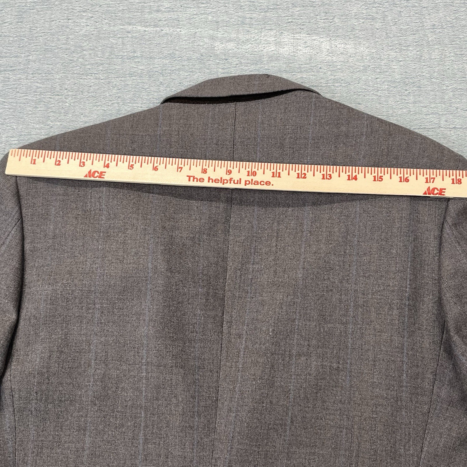 VTG Yves Saint Laurent Variation Blazer Mens 40R Gray Pinstripe Wool Made France