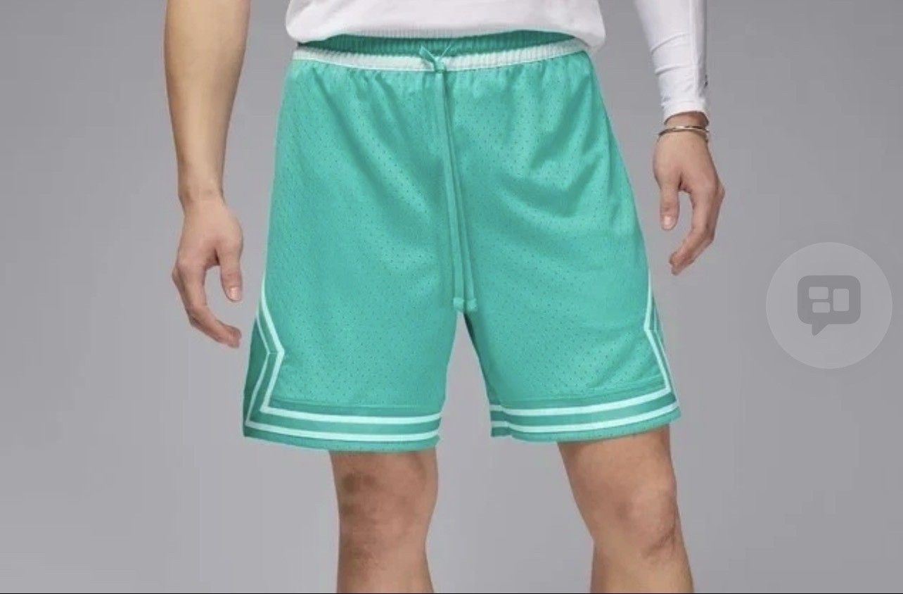 Nike Air Jordan Diamond Dri-FIT Sport Mesh Shorts Washed Teal Men’s L HF9910-392
