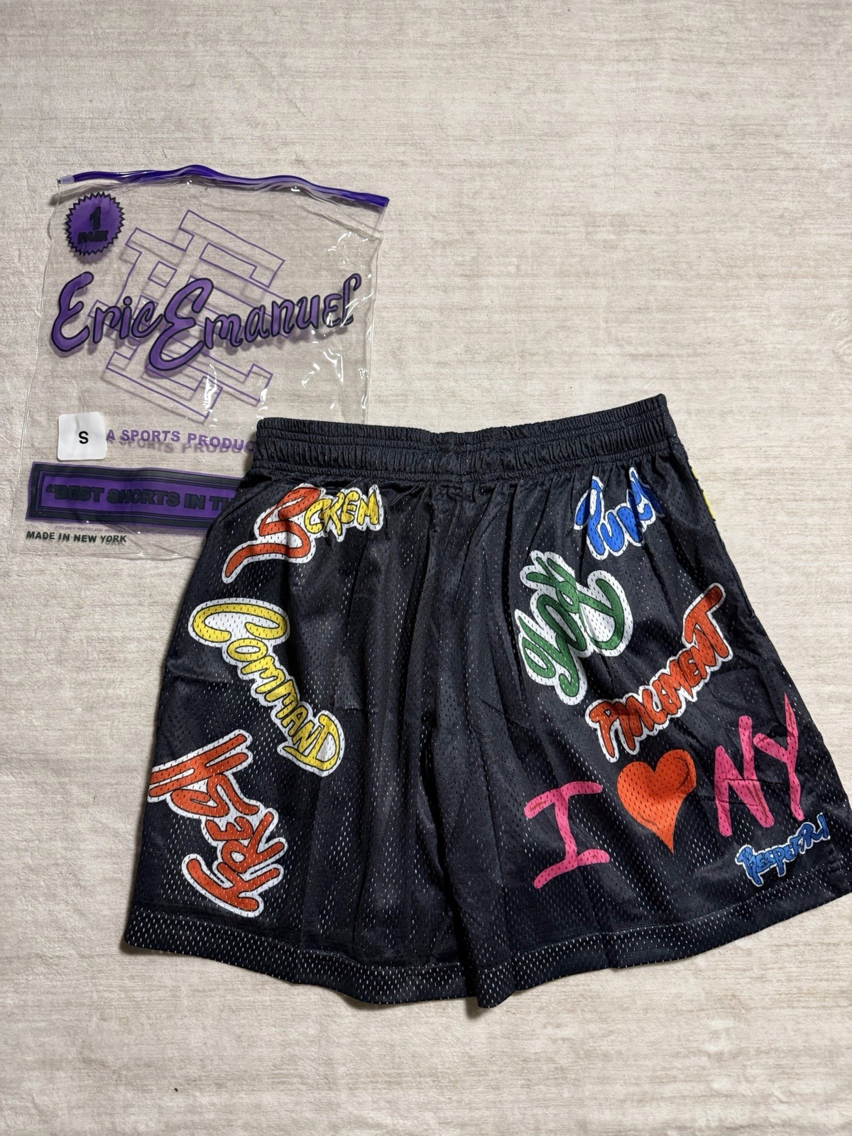 Eric Emmanuel x Matty Boy Shorts – Black – Size Large