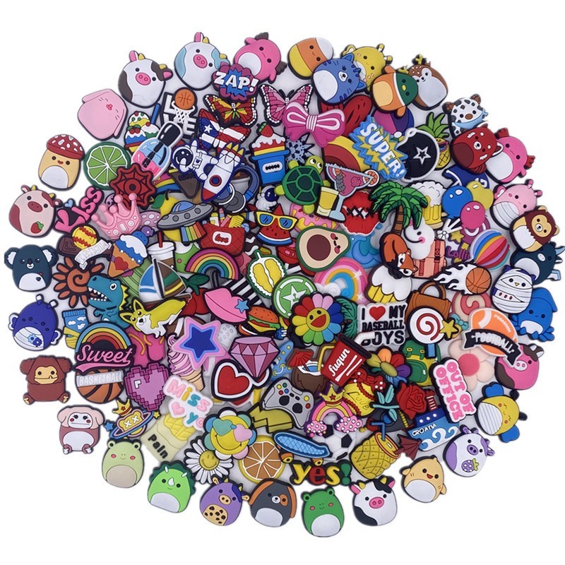 PVC Shoe Charms 90 pcs Lot Different Charm RANDOM for Shoe Decoration