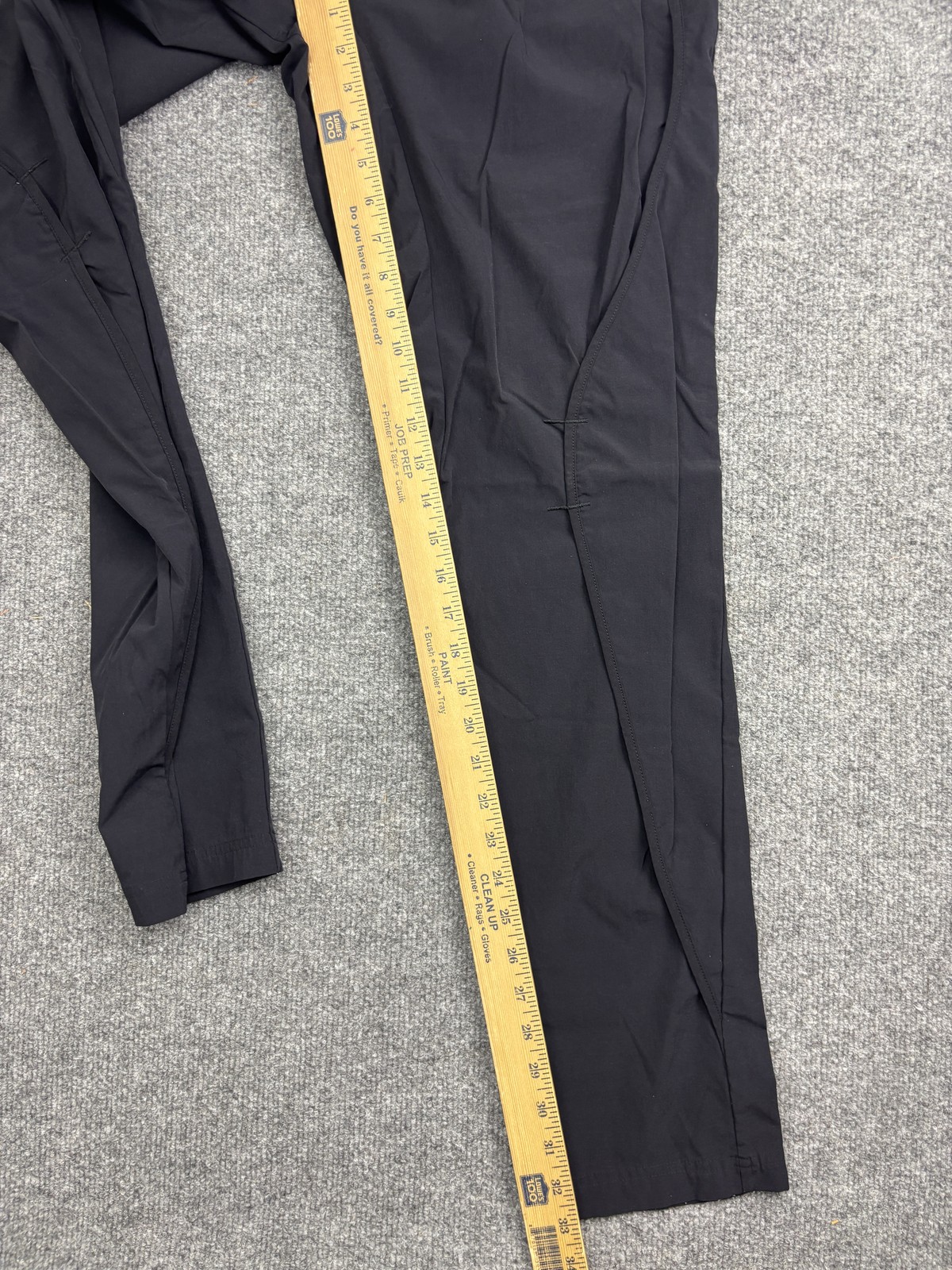 Paskho Jogger Pants Mens Large 35×30 Black Lightweight Elastic Waist Zip Pockets