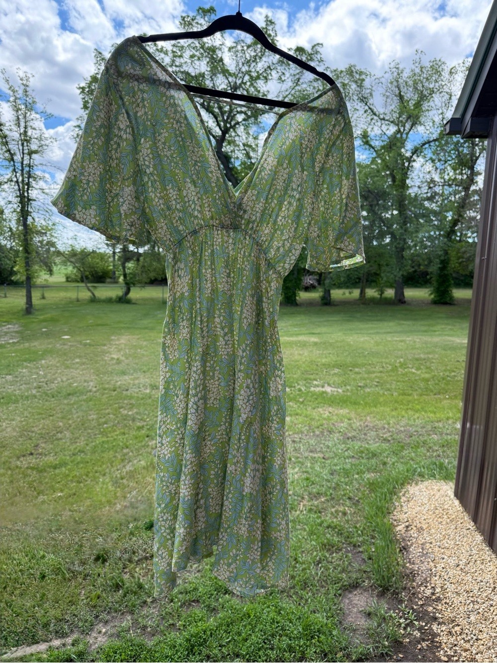 Black Swan Light Green Floral Dress