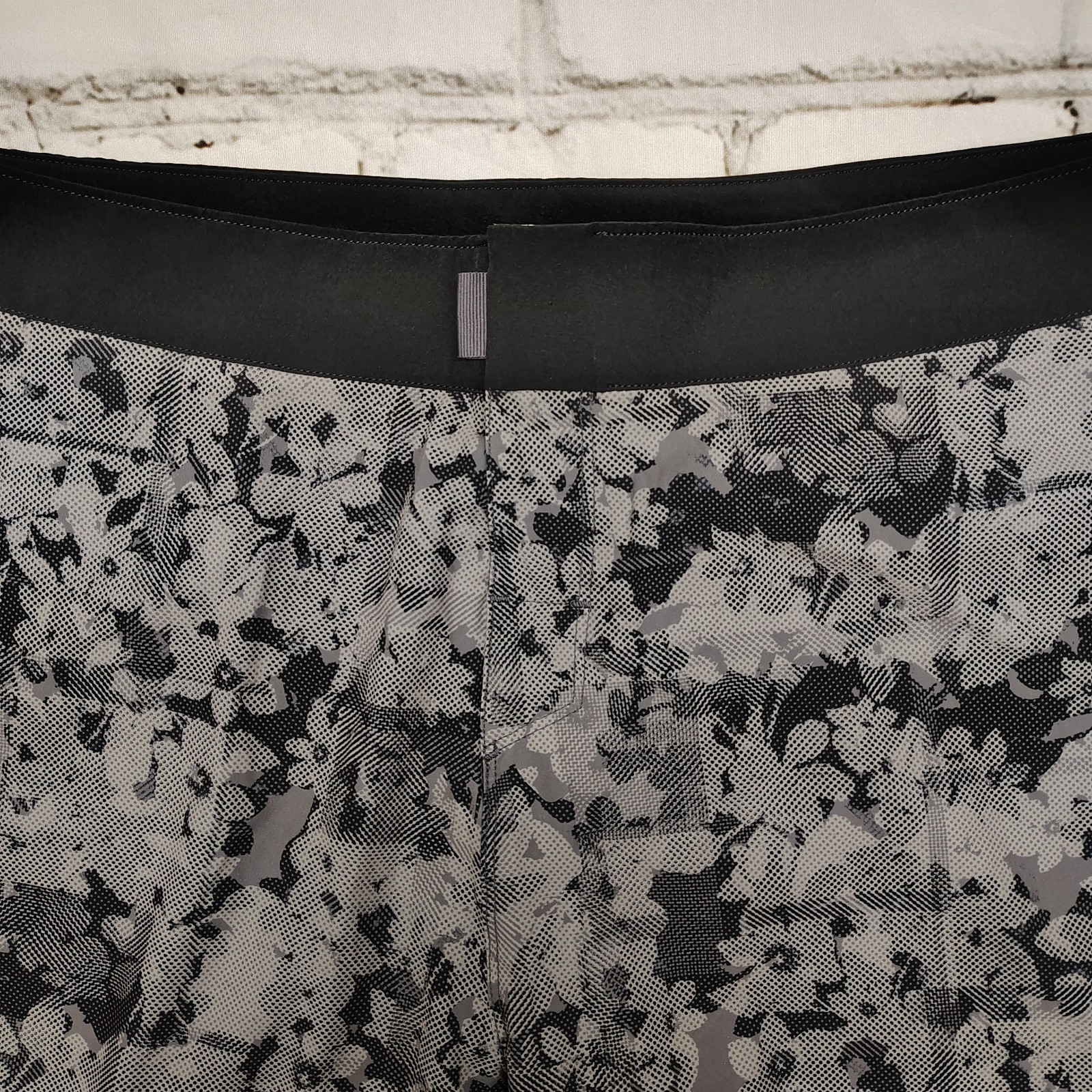 Rhone Point Break Lined Board Shorts Mens 36 Gray Digi Camo Leaf AOP Swim Trunks