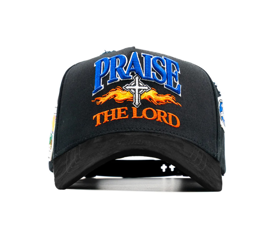 RUDE AWAKENINGS PRAISE THE LORD BLACK MENS SNAPBACK HAT RDPRAISELORD