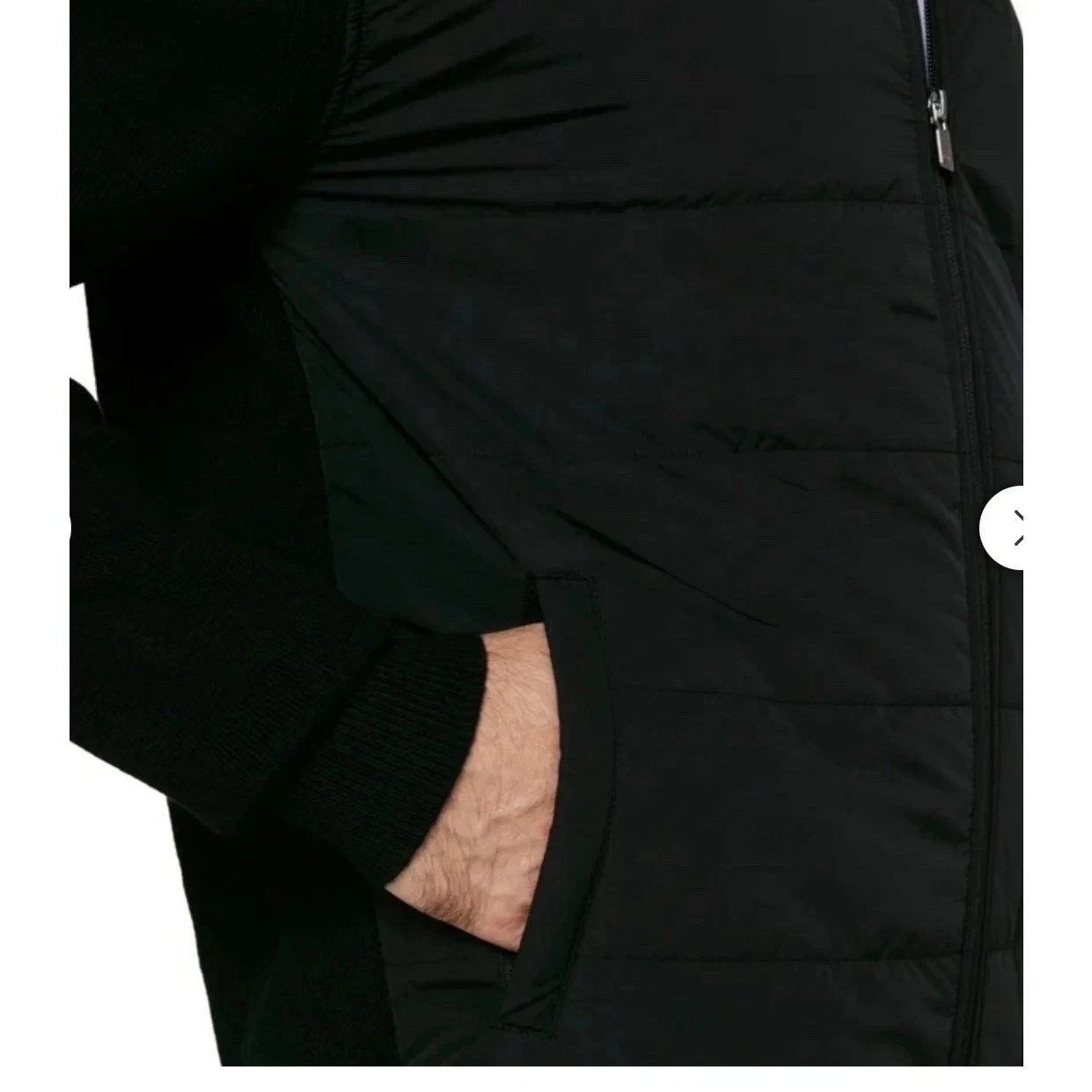 Infinity Linearflex Men’s Mixed Media Puffer Jacket Black Small, Medium, Large