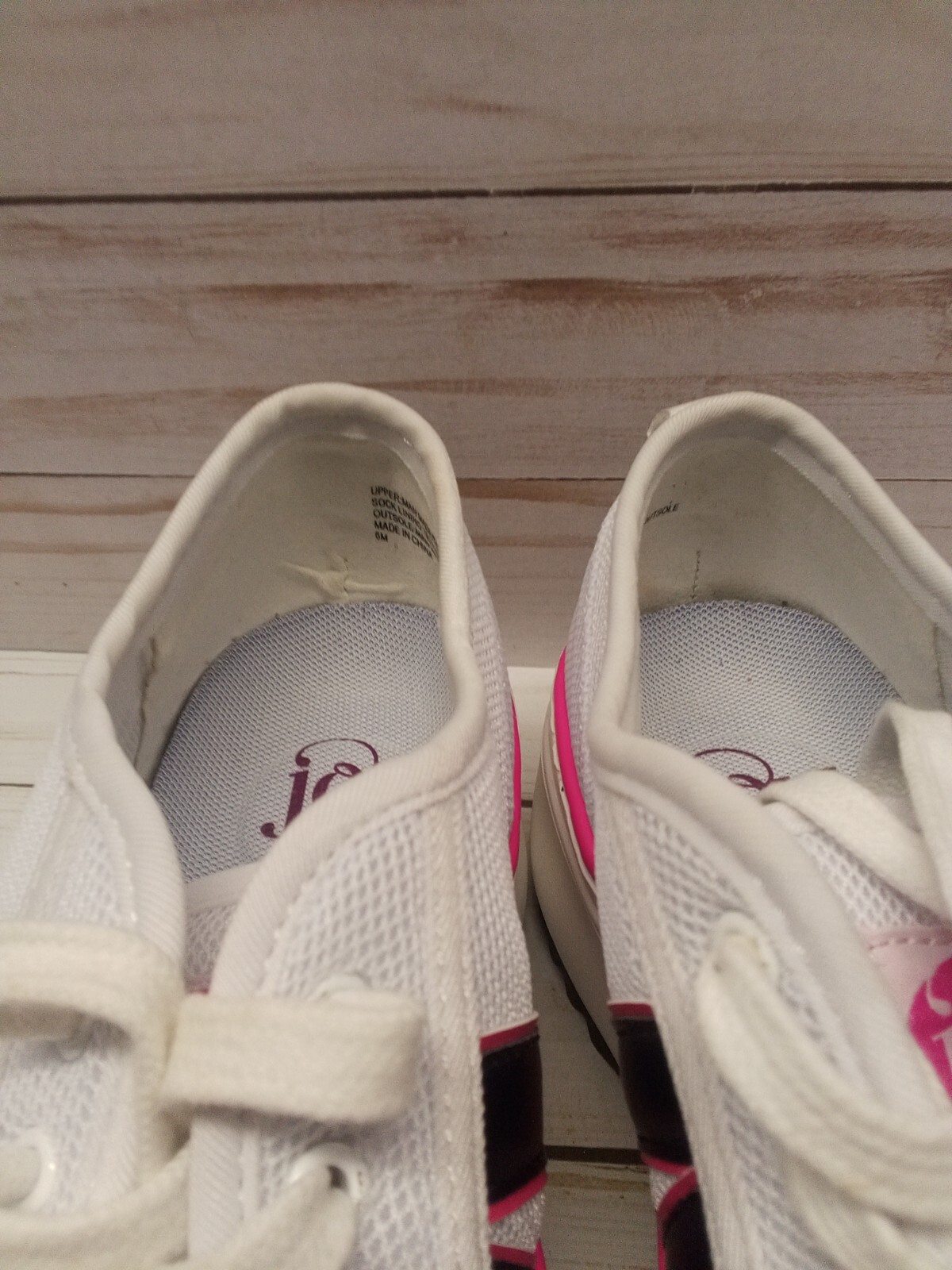 Joy Comfort Performance Mesh Sneakers w/ Podiatric Insole White,Pink,Black US 6M