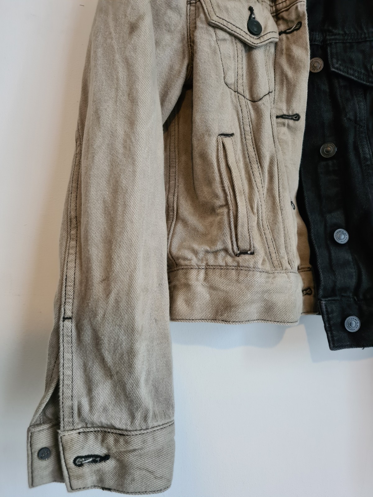 Bleach Dyed Woman’s All Saints Denim Jacket – Half/Half Style – Size (XS – 6)