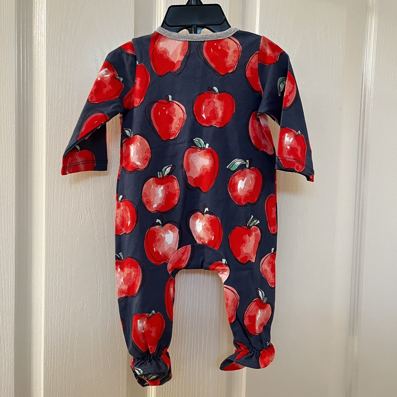 Mud Pie Apple Sleeper Footie Zippy One Piece Girls Size 0-3 Months NWT