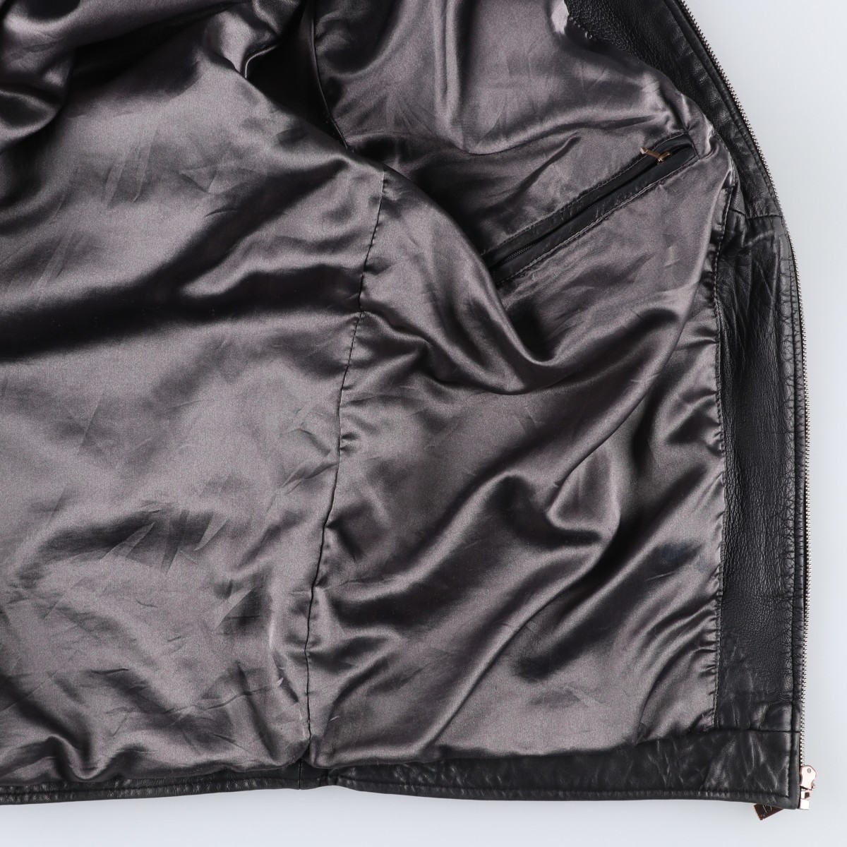 Used MARCUCCI swing top type leather blouson men’s size L equivalent