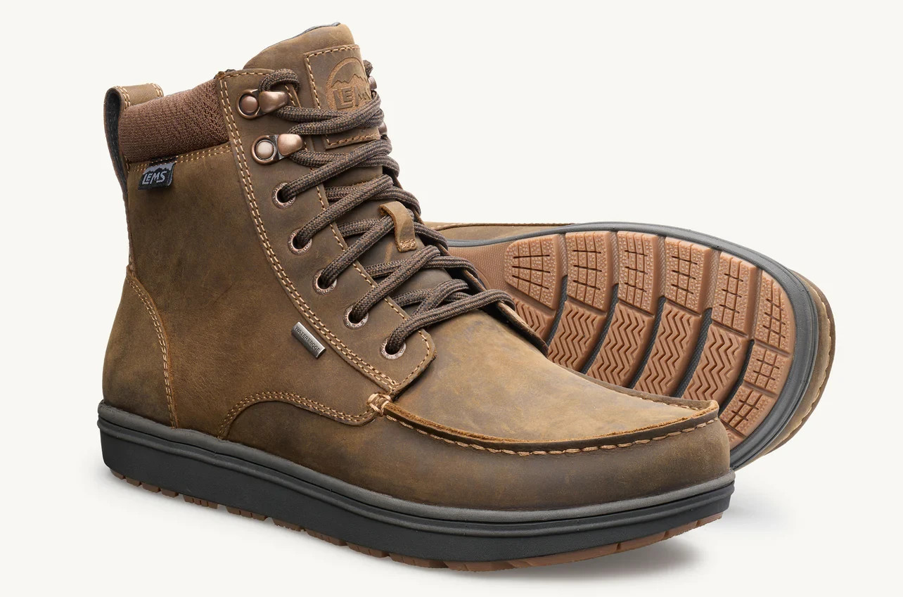 🧡NIB*Lems Boulder Boot Grip Waterproof Men’s Size 10 Full-Grain Oiled Leather🧡