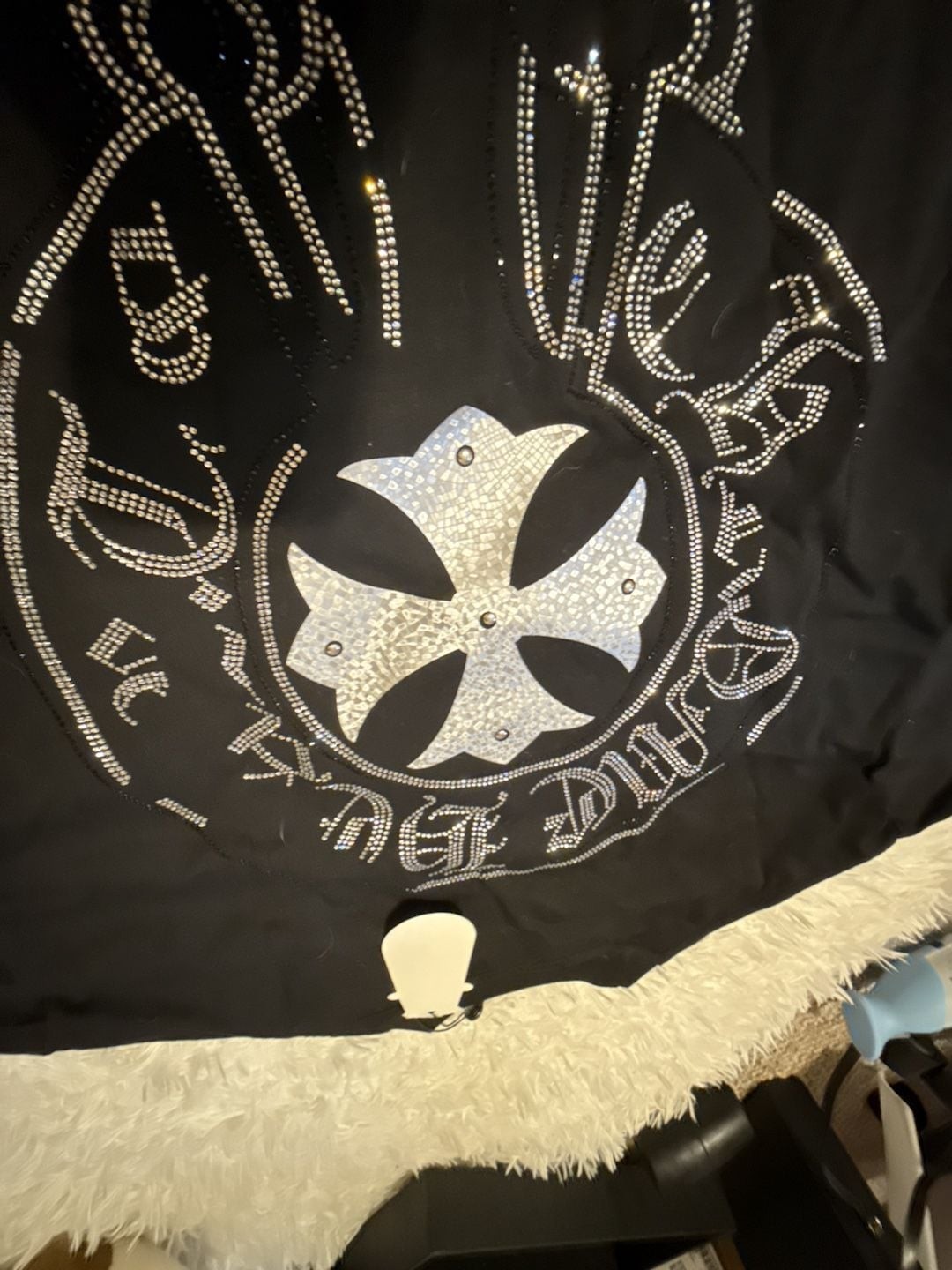 Chrome Hearts x Comme des Garçons Rhinestone Cross T-Shirt Black XL
