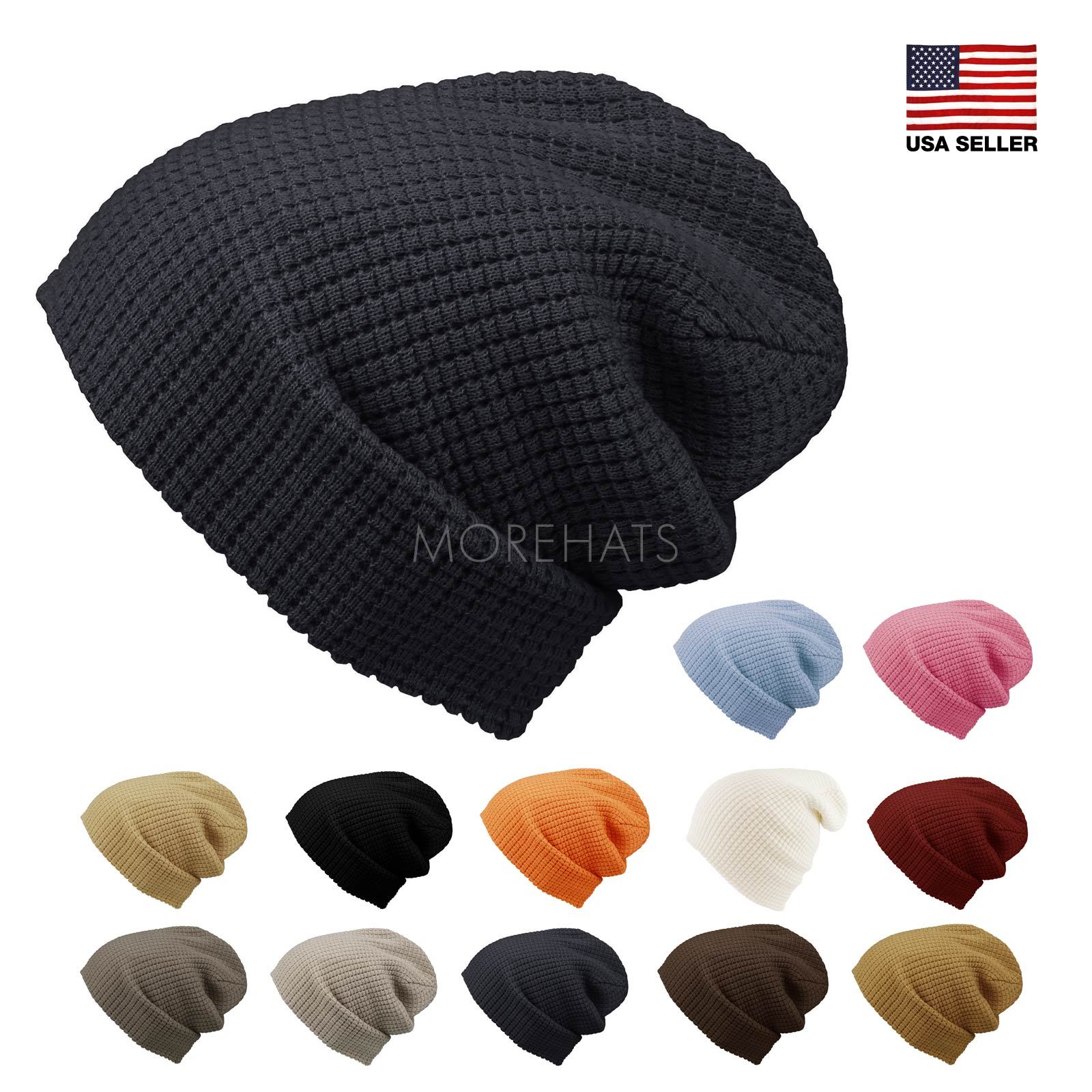 Embo Knit Slouchy Beanie Winter Warm Ski Skater Hip-hop Hat Men’s Women’s Unisex