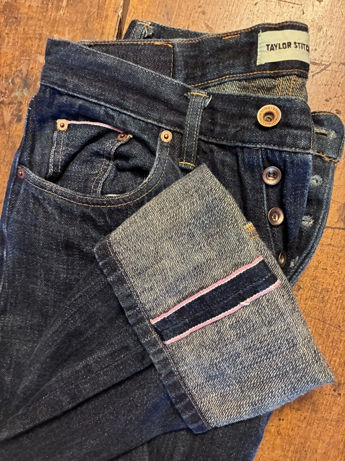 Taylor Stitch Japanese Selvedge Denim Jeans 30 x 27 lightweight soft slub indigo
