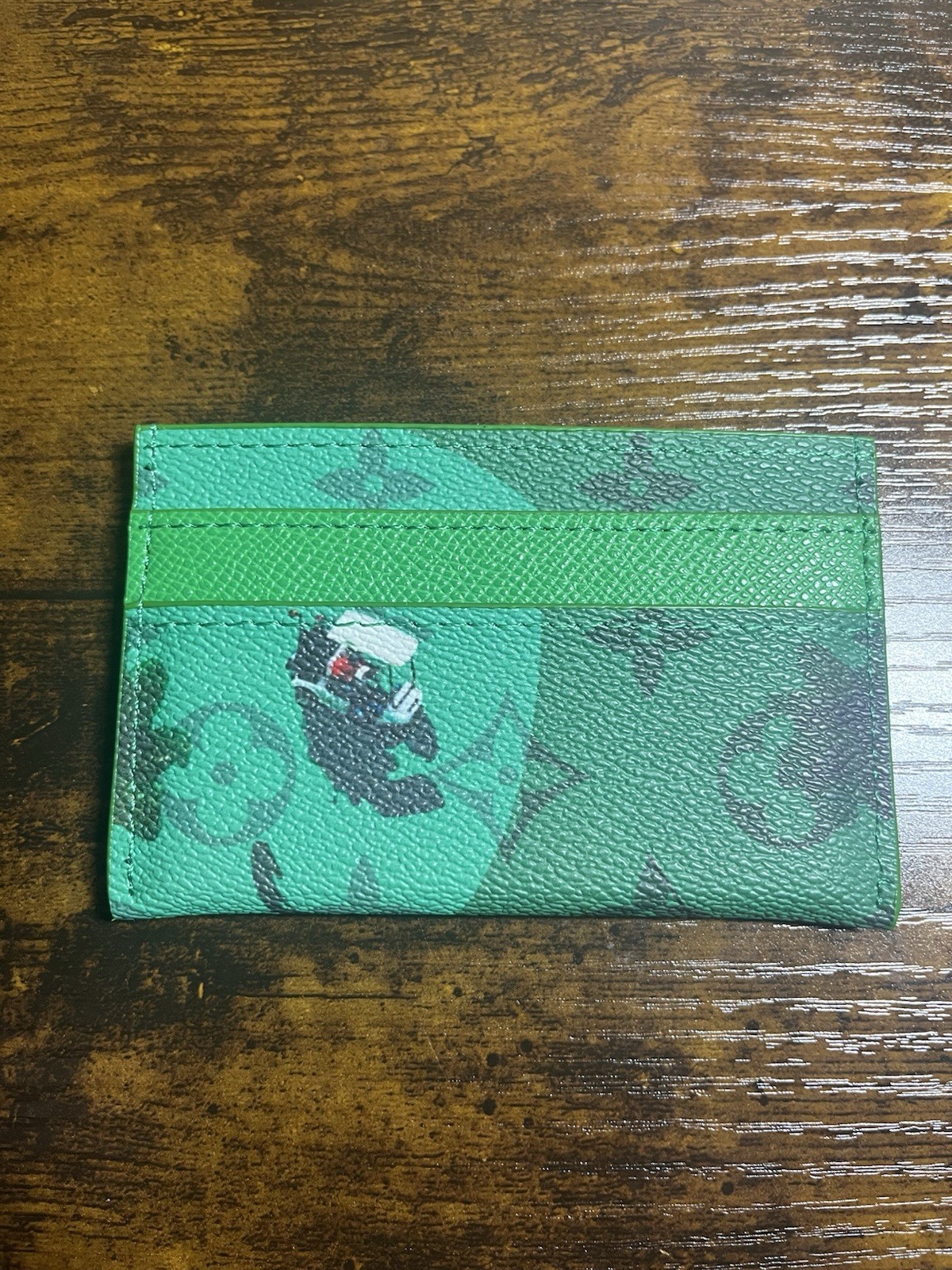 Louis Vuitton Double Card Holder Monogram Golf Green Brand New with Box
