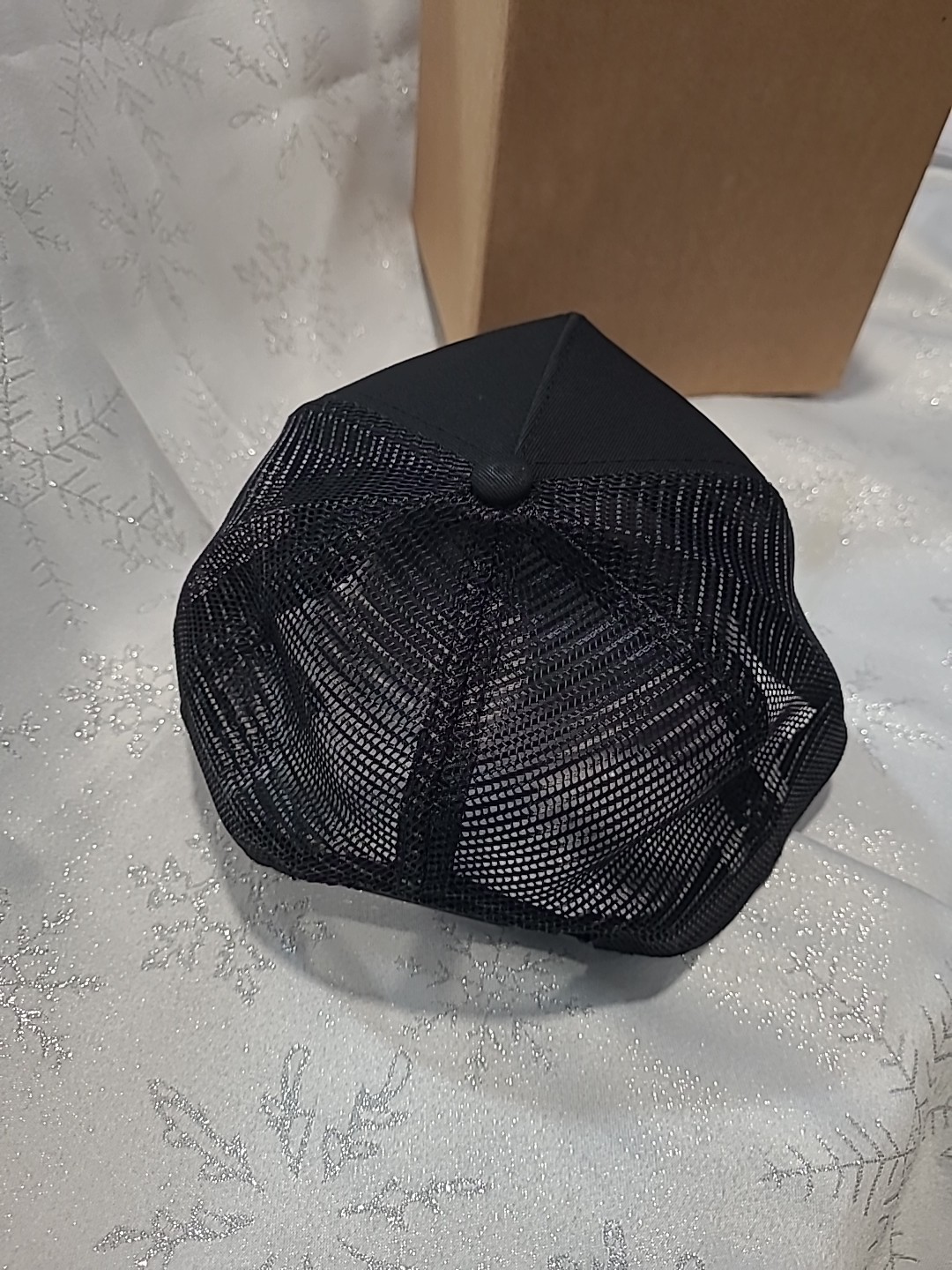 1X – New Era 9FORTY Snapback Trucker Cap Blank { BLACK } 9Forty New Era