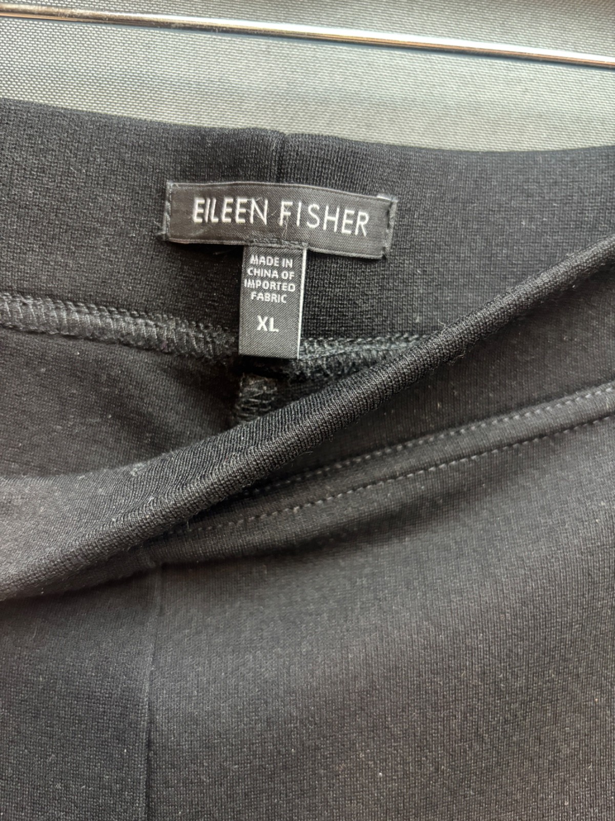 EILEEN FISHER RAYON NYLON SPANDEX ELASTIC WAIST SLIM PANTS SIZE XL