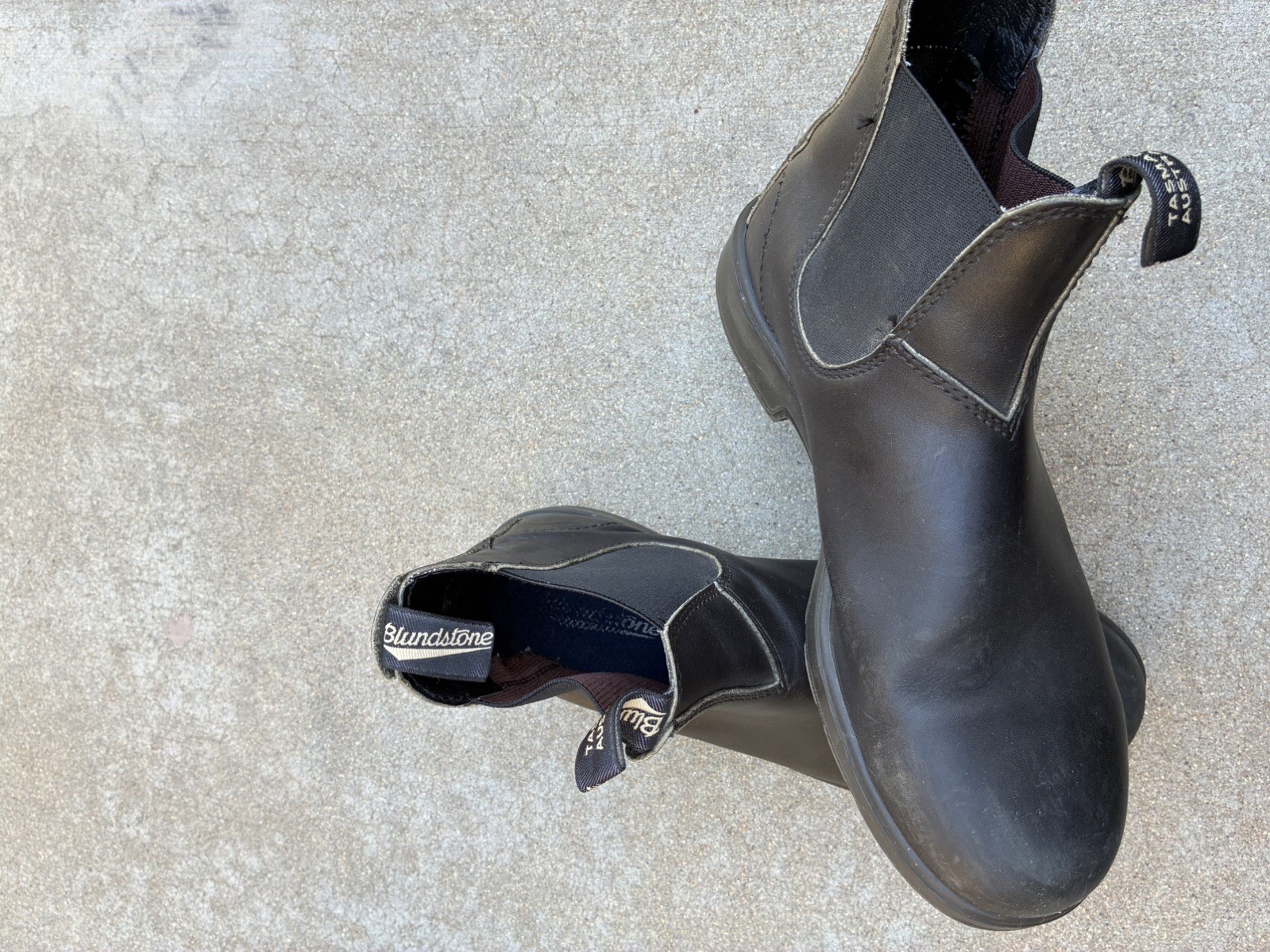 Blundstone Chelsea Work Boots Black Leather 9.5