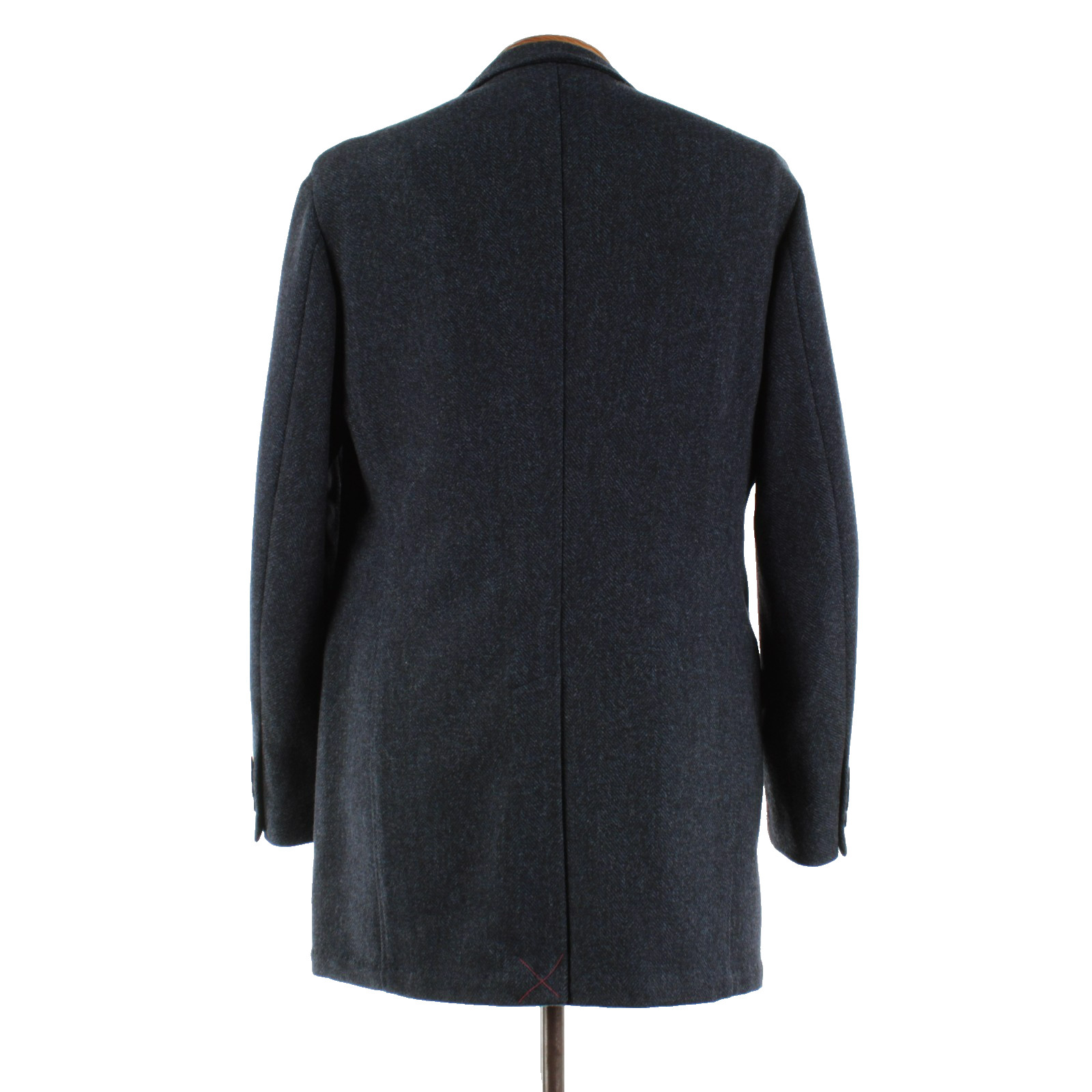 Cardinal of Canada NWT Wool / Cashmere Top Coat Size 42R In Blue Herringbone