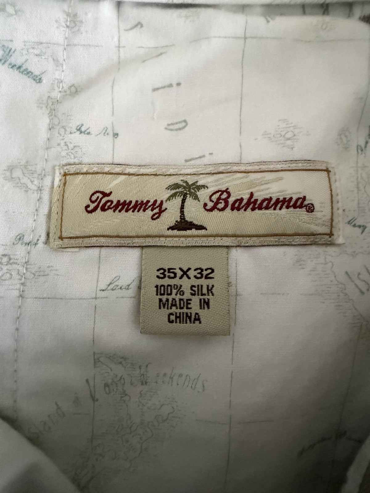Tommy Bahama Relax 100% Silk Pants Mens Size 35×32 Beige Excellent