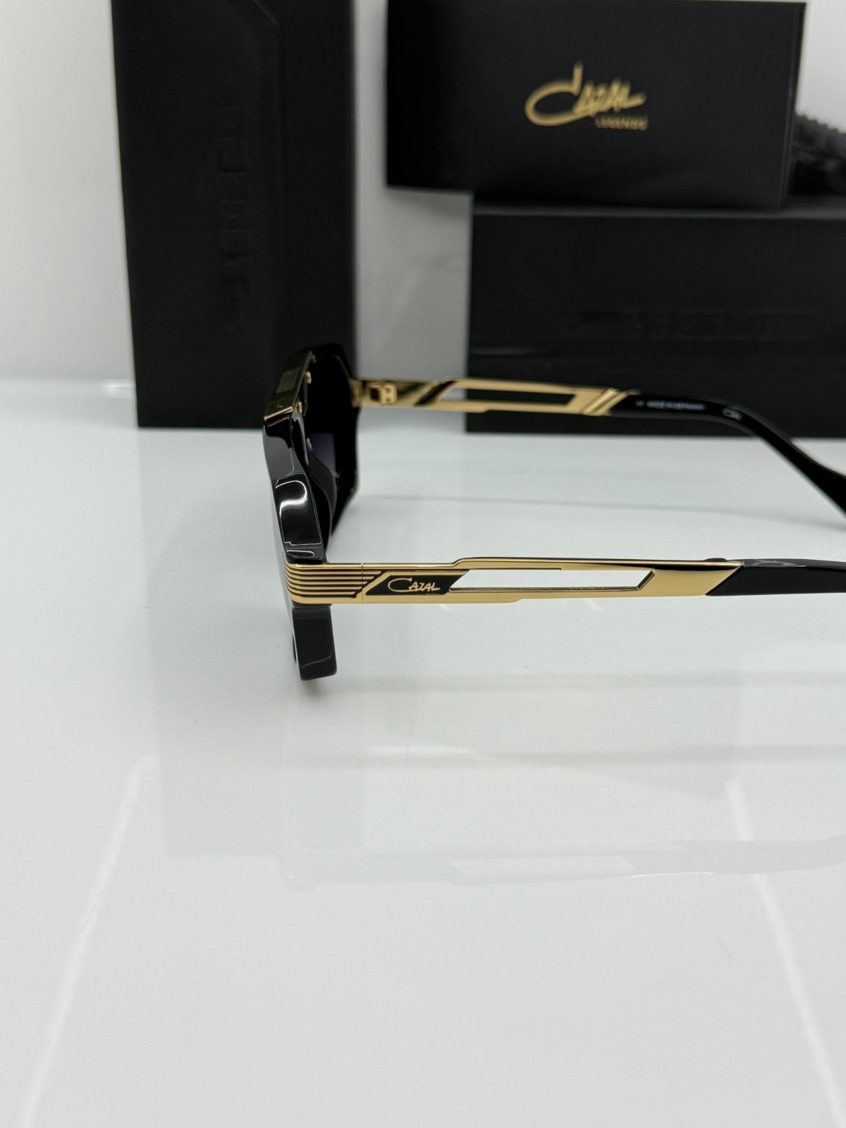 Cazal Sunglasses Legends Black Golden Double Bridge Glasses, fast shipping