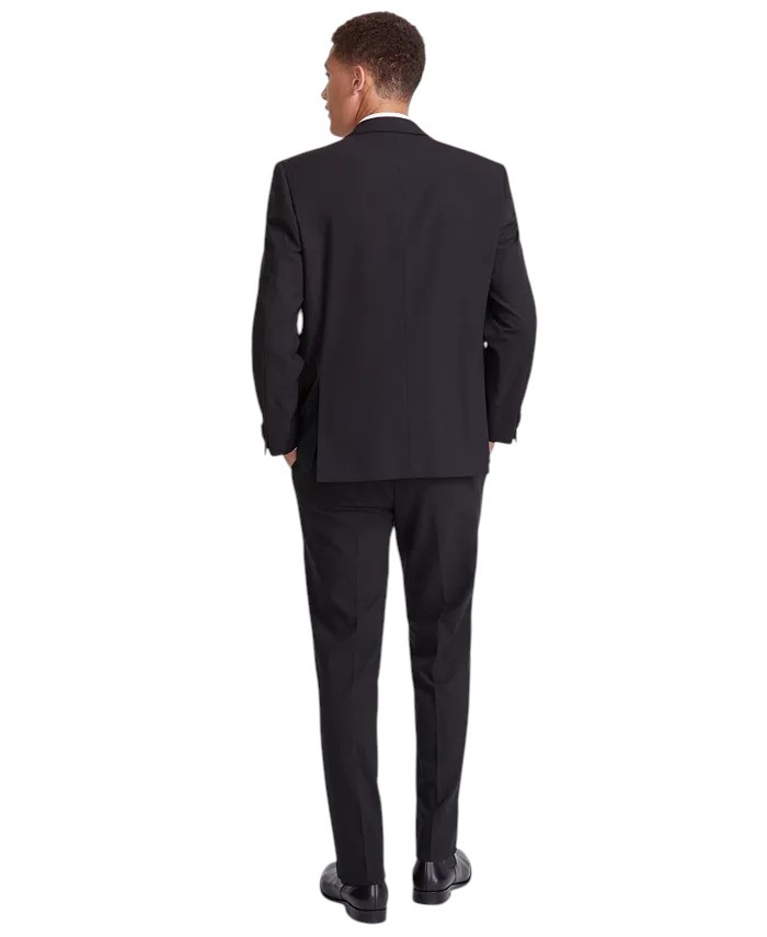 Perry Ellis Portfolio Mens Modern fit 2 Piece Suit 40 R Pants 33 / 32 Black