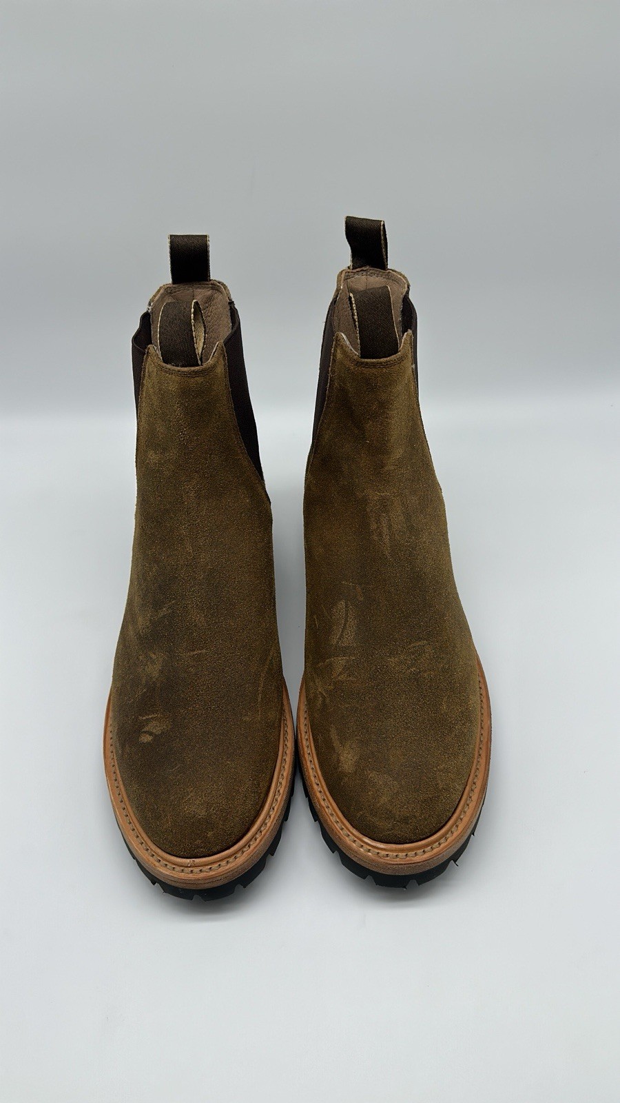 Taylor Stitch L.E. The Ranch Boots in Golden Brown Waxed Suede Men’s Sz 10 D NEW
