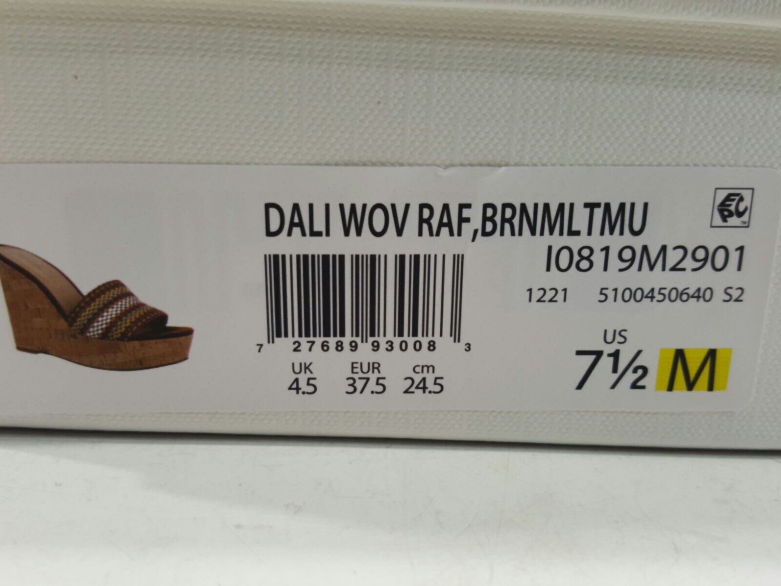 Veronica Beard DALI WOVEN WEDGE SANDAL Brown Multi Size Varies