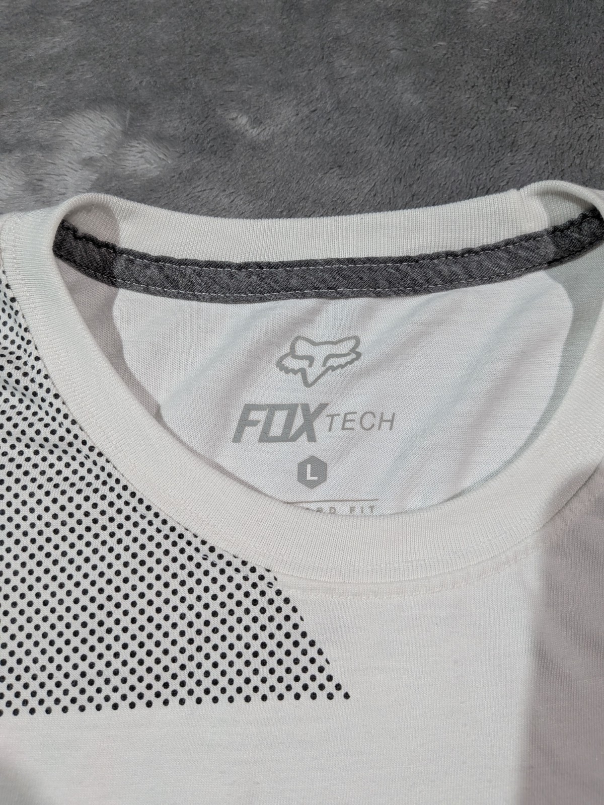 Fox FOX TECH Men’s White Graphic Logo T-Shirt Crew Neck Breathable Motocross L