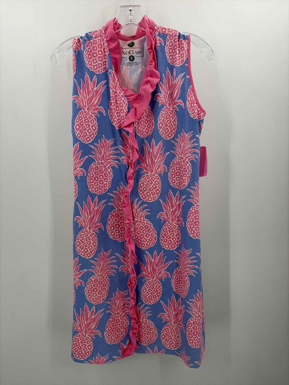 Pre-Owned Ana Clare Blue Size XL Knee Length Sleeveless Dress