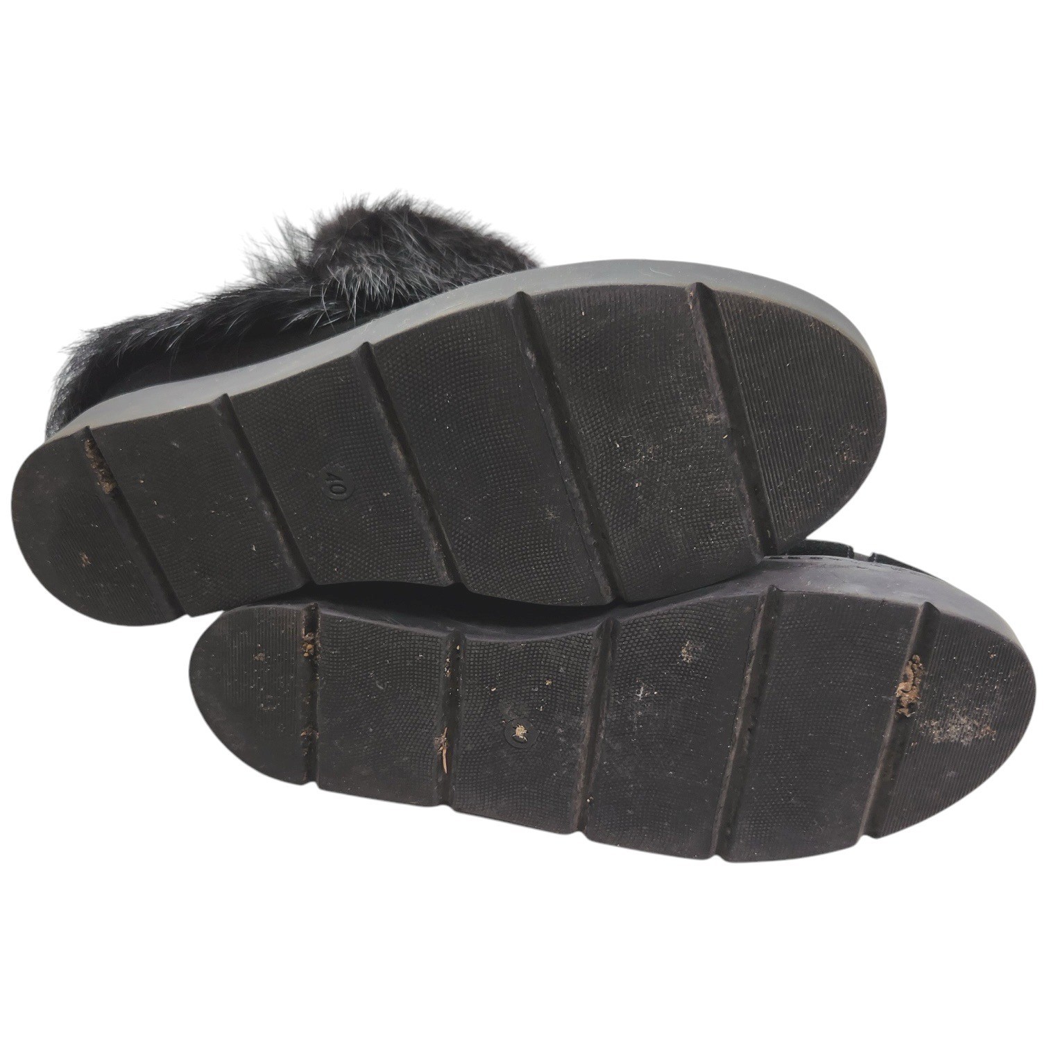 Litvin Mukluk Fur Cuff Platform Ankle Boots Booties 40 US 10 Mall Goth Festival