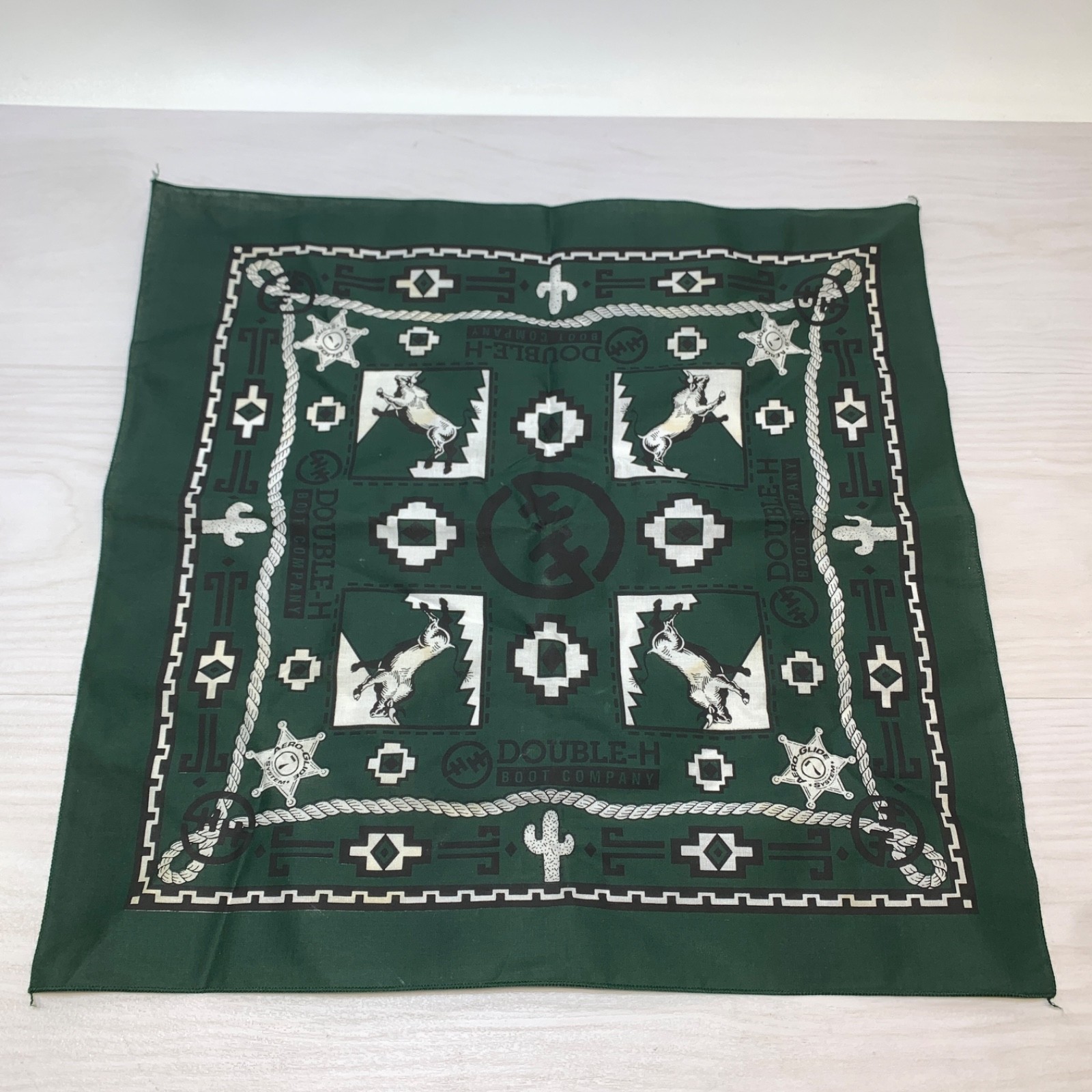 Double-H Boot Company Aero-Glide Systems Bandana Scarf 20” Square Western Bull