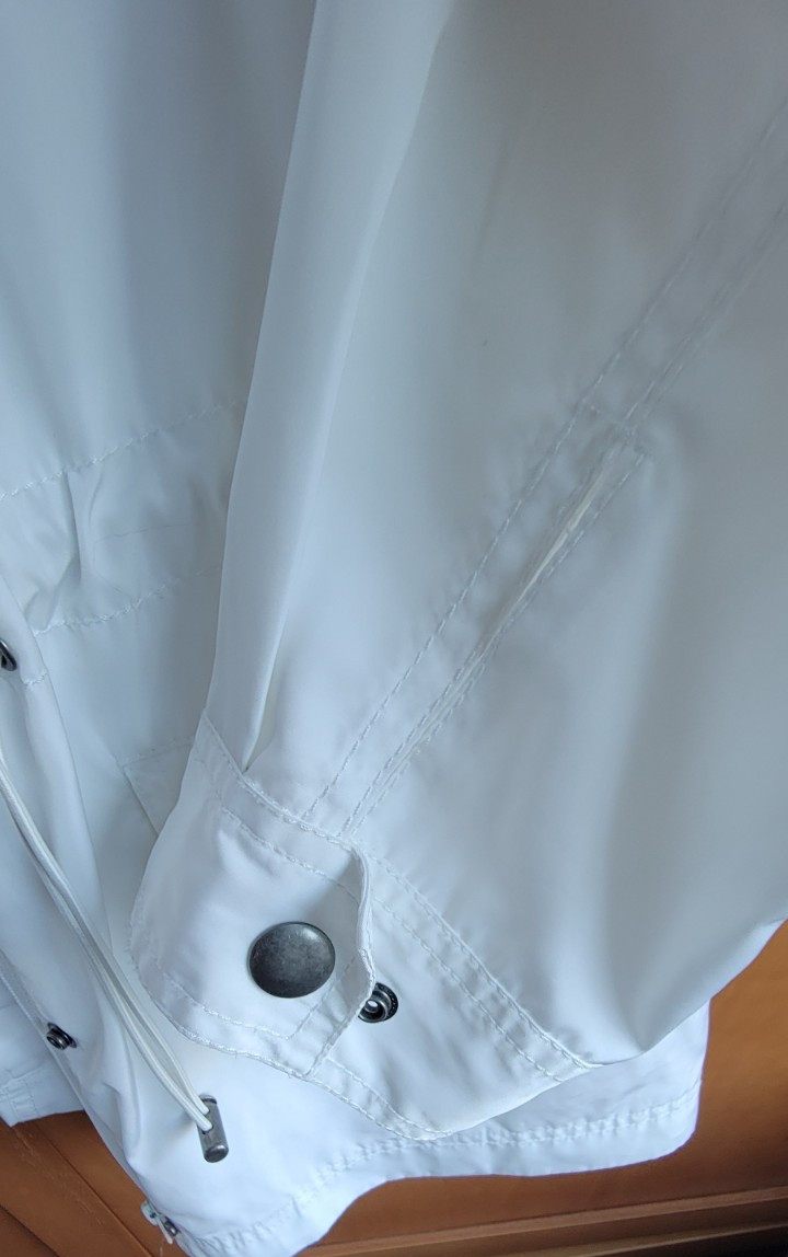 Coldwater Creek Women’s White Windbreaker Light Jacket XL (18) Zip Snap Close