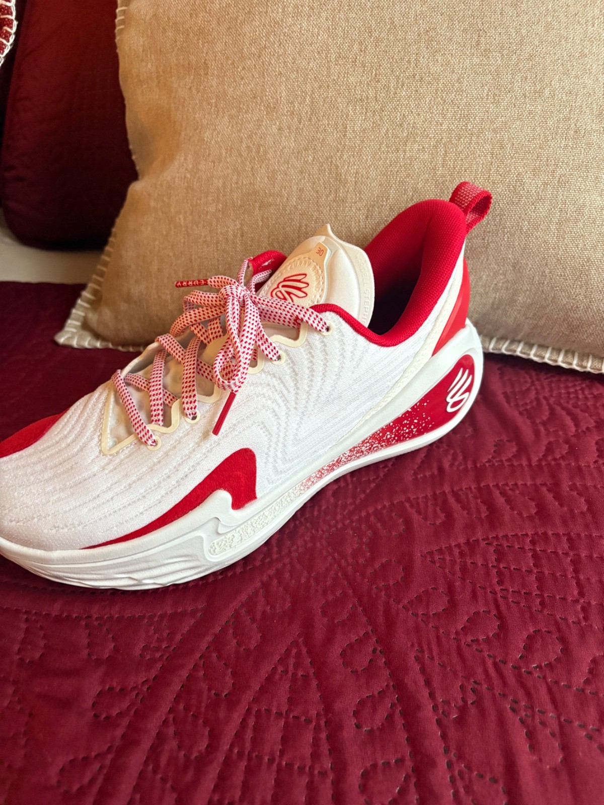 Under Armour Curry Brand Curry Flow 12 Team ‘White Red’ – Men’s 7.5 /
