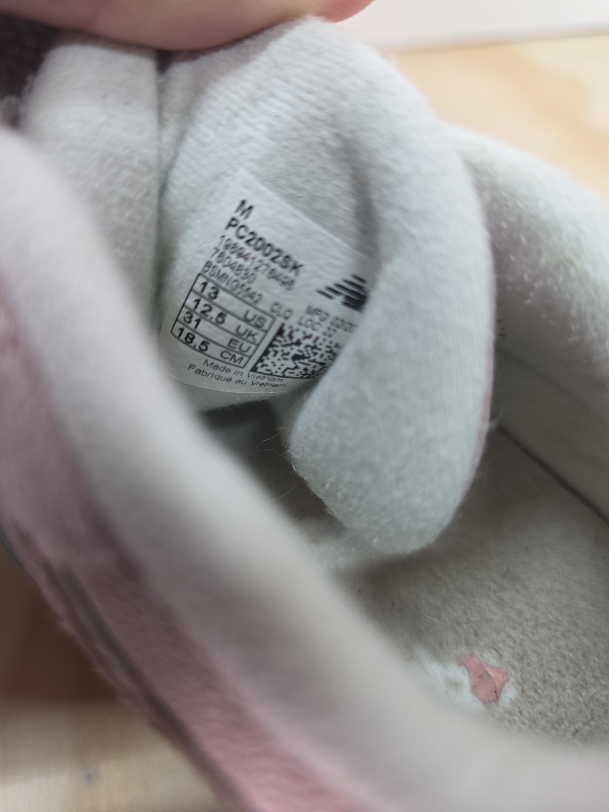 New Balance Pink Gray 2002R Girls Athletic Running Shoes Sneakers Size 13 Shoe