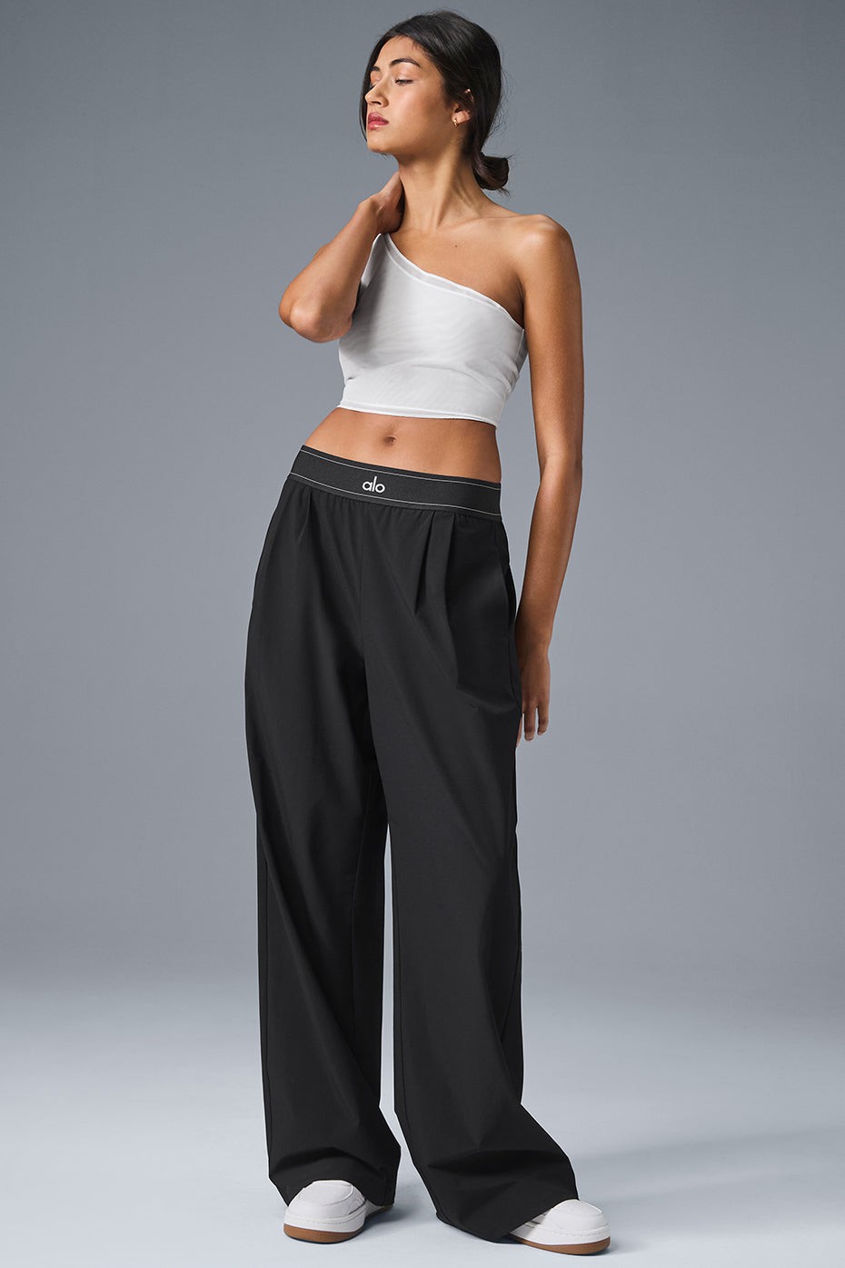 ALO Suit Up Trouser Black Women’s Wide Leg Pants Size S M L