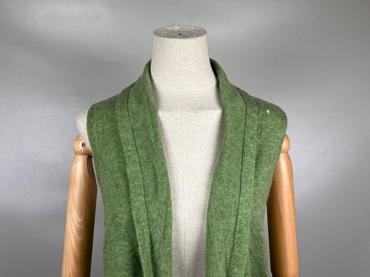 Brora Green Sleveless Cape Cardigan Size 40-42