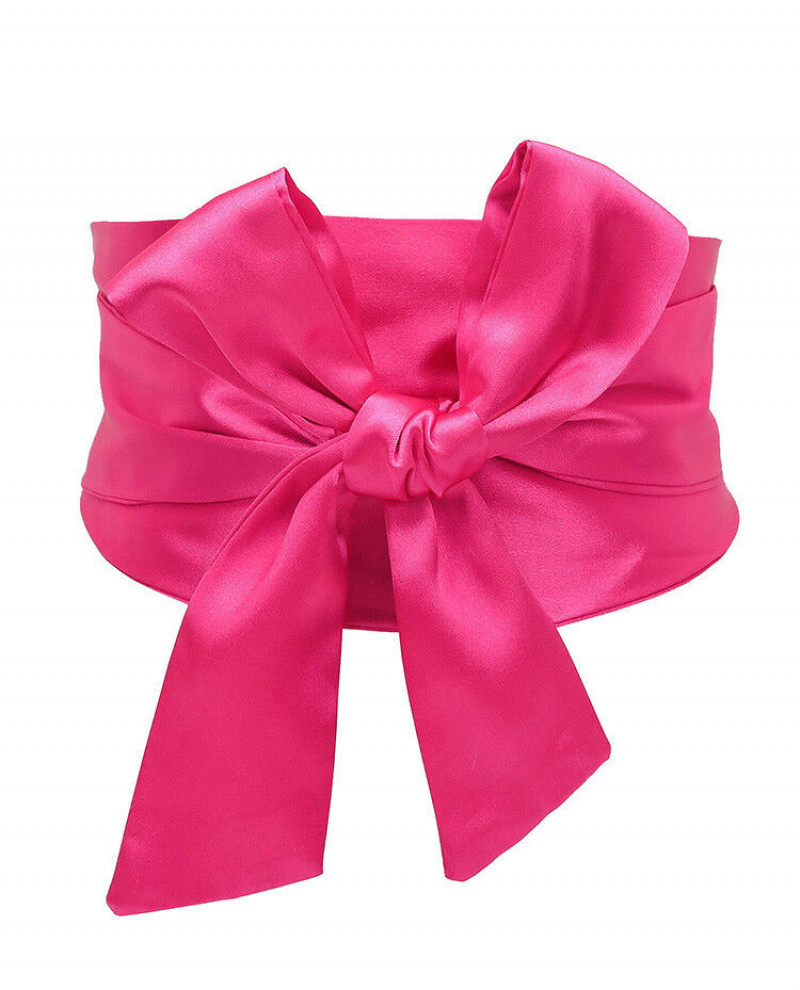 Hot Women Waistband Satin Bowknot High Waist Corset Belt Wide Sash Ribbon Tie Dr