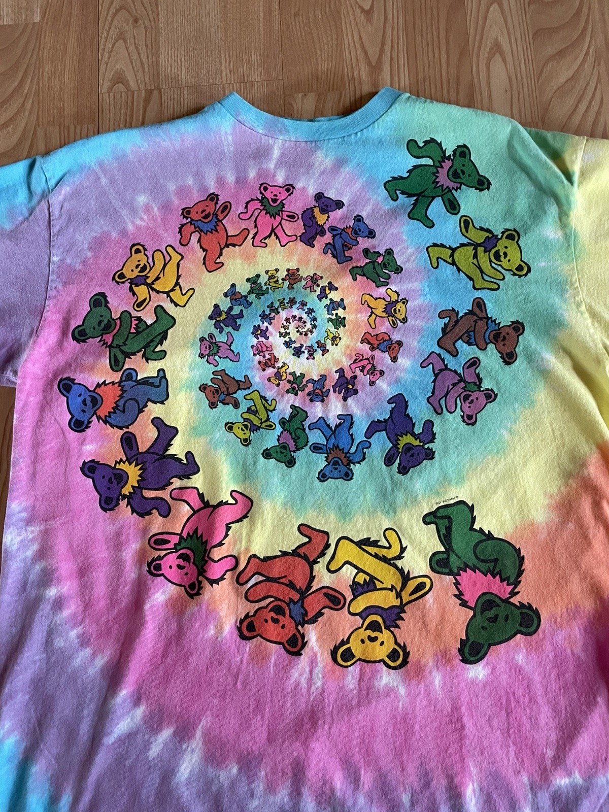 Vtg 90s Grateful Dead Marching Dancing Bears Spiral Tie Dye XL “BEST CONDITION.”
