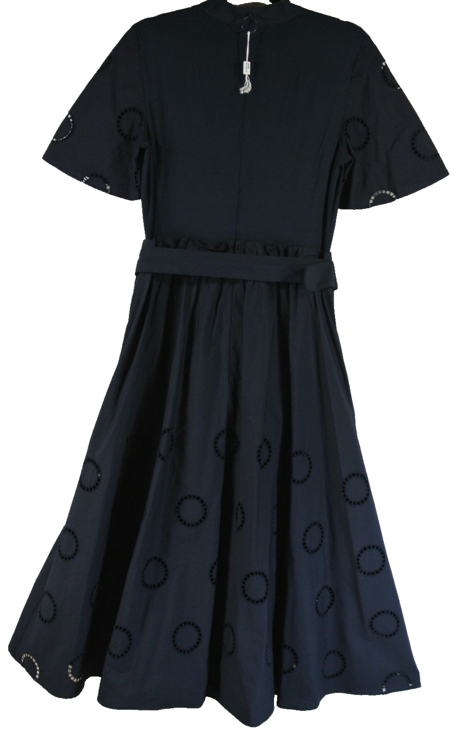 NEW, Akris Punto Stand Collar Midi Dress in Navy Sz 10 #DD35