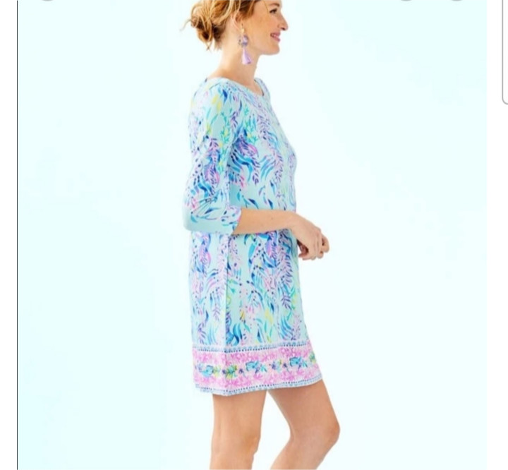 Lilly Pulitzer Womens Ophelia Blue Oasis Swing Dress Size XXS