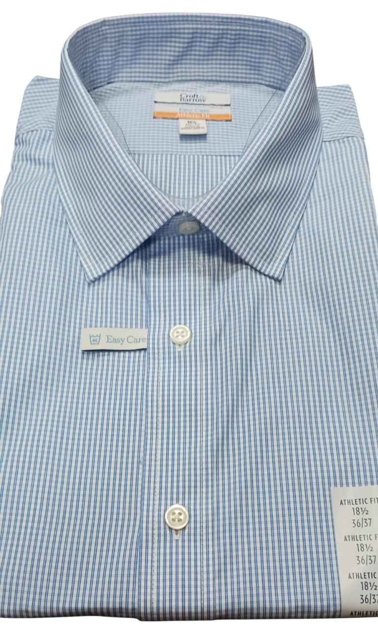 Croft & Barrow Athletic-Fit Easy-Care Button-Down Mens Dress Shirt 181/2 (36/37)