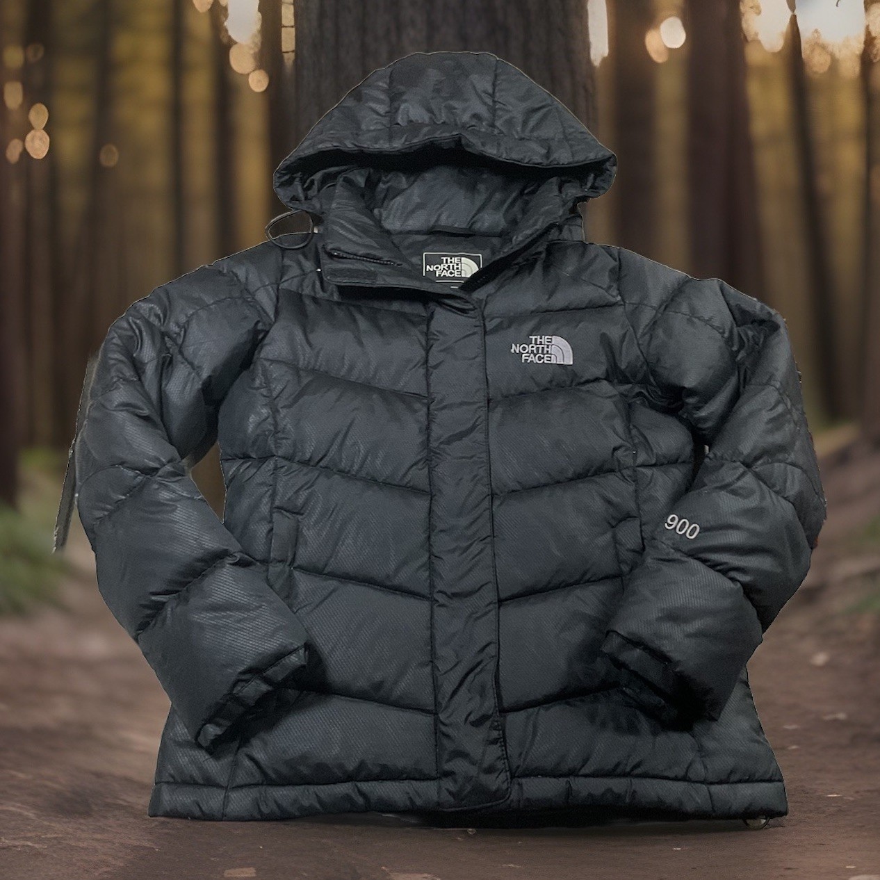The North Face 900 Summit Series Black Puffer Jacket Women’s XS Hooded Outdoors