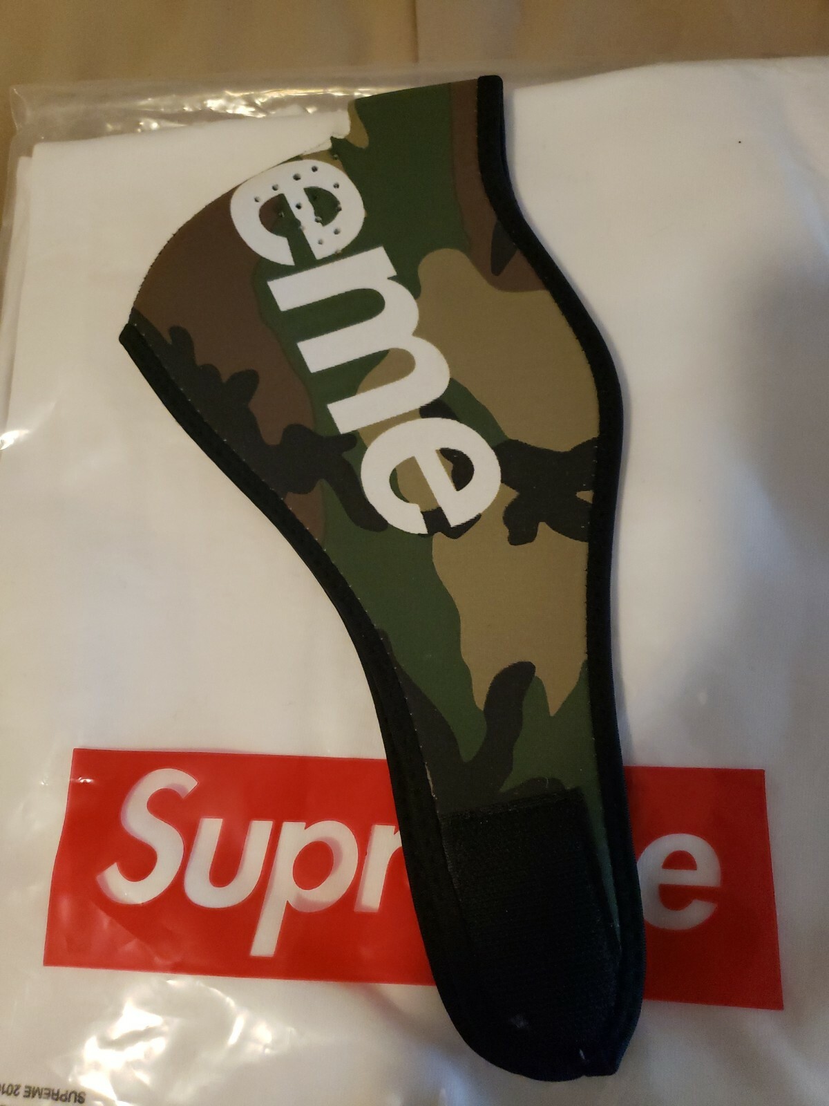 Authentic Supreme Neoprene Face Mask Woodland Camo FW14 New