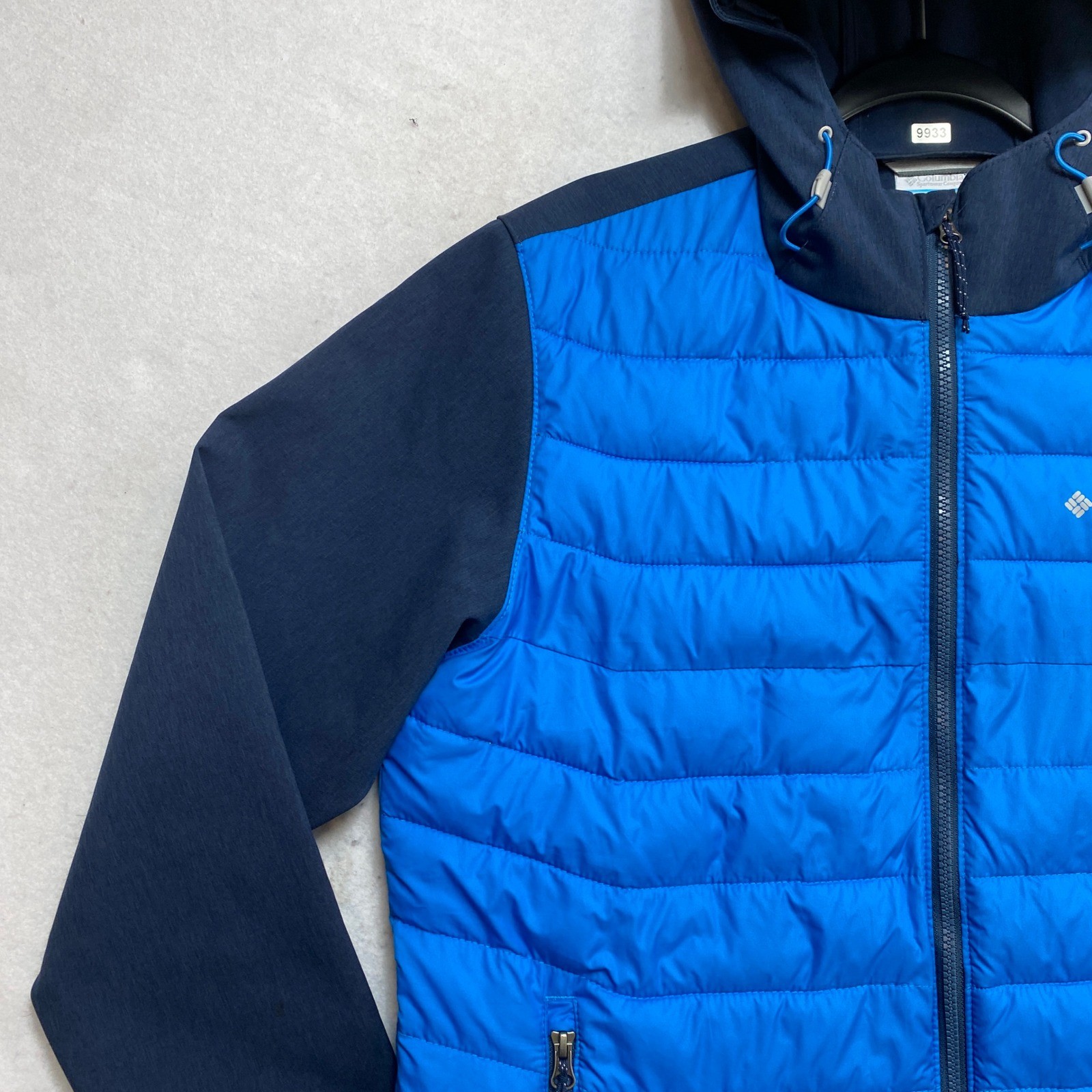 Columbia Puffer Jacket Mens Size Medium Blue Navy Omni-Heat Hybrid WM1509